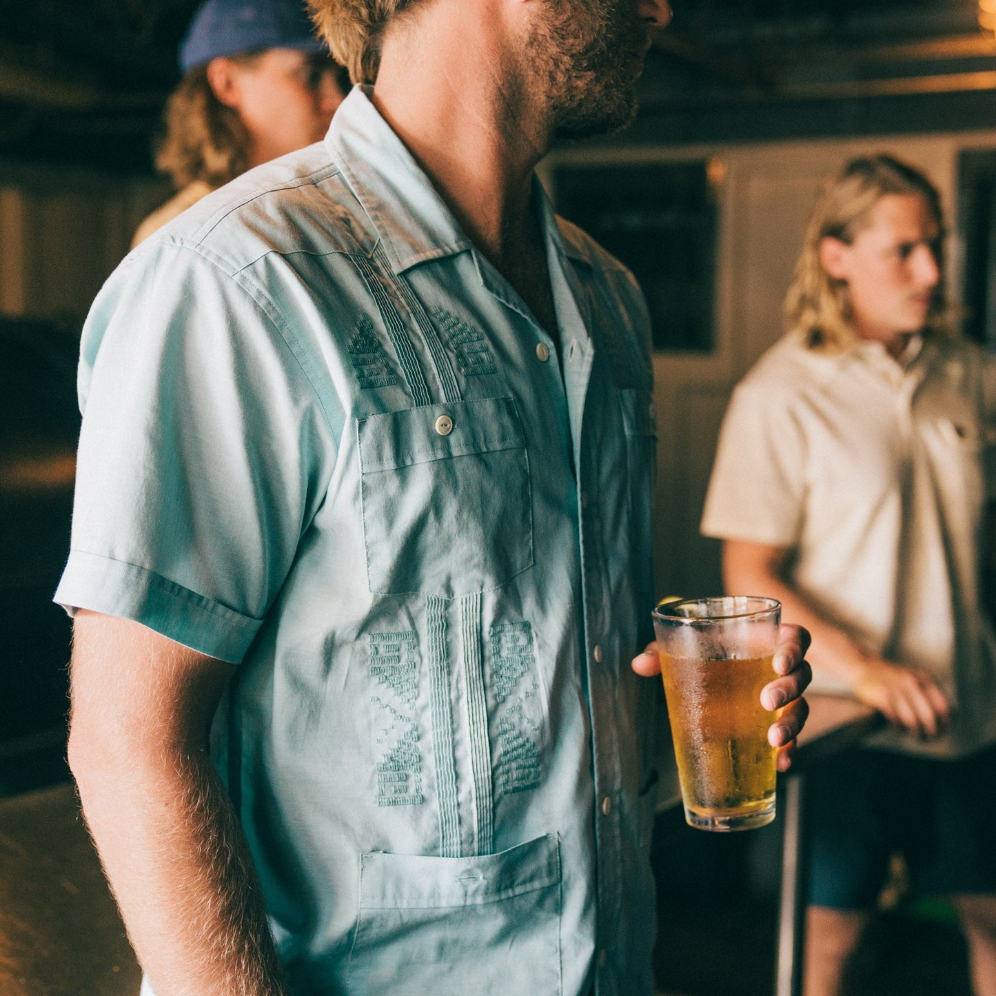 Guayabera Shirt - Hemisphere Blue