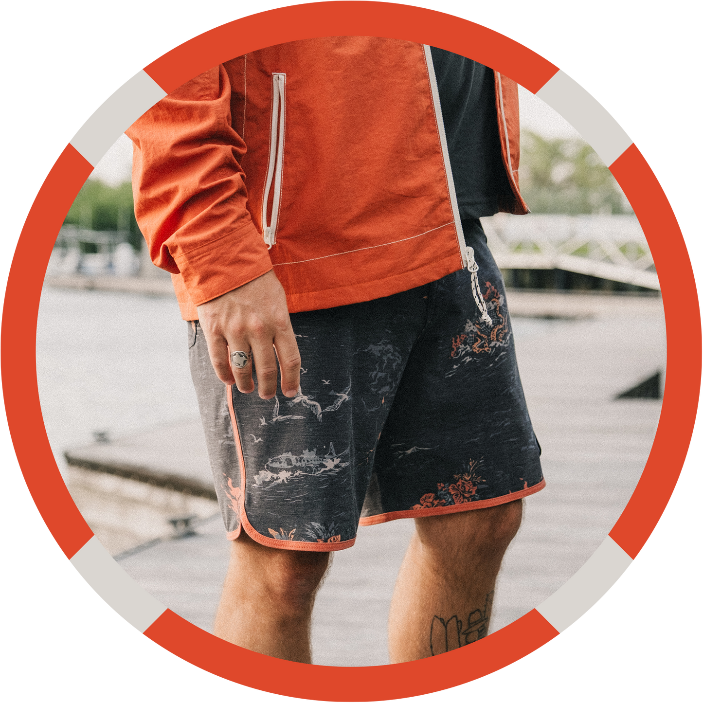 Bermuda Triangle Bruja Boardshorts - Storm’s Eye : Antique Black
