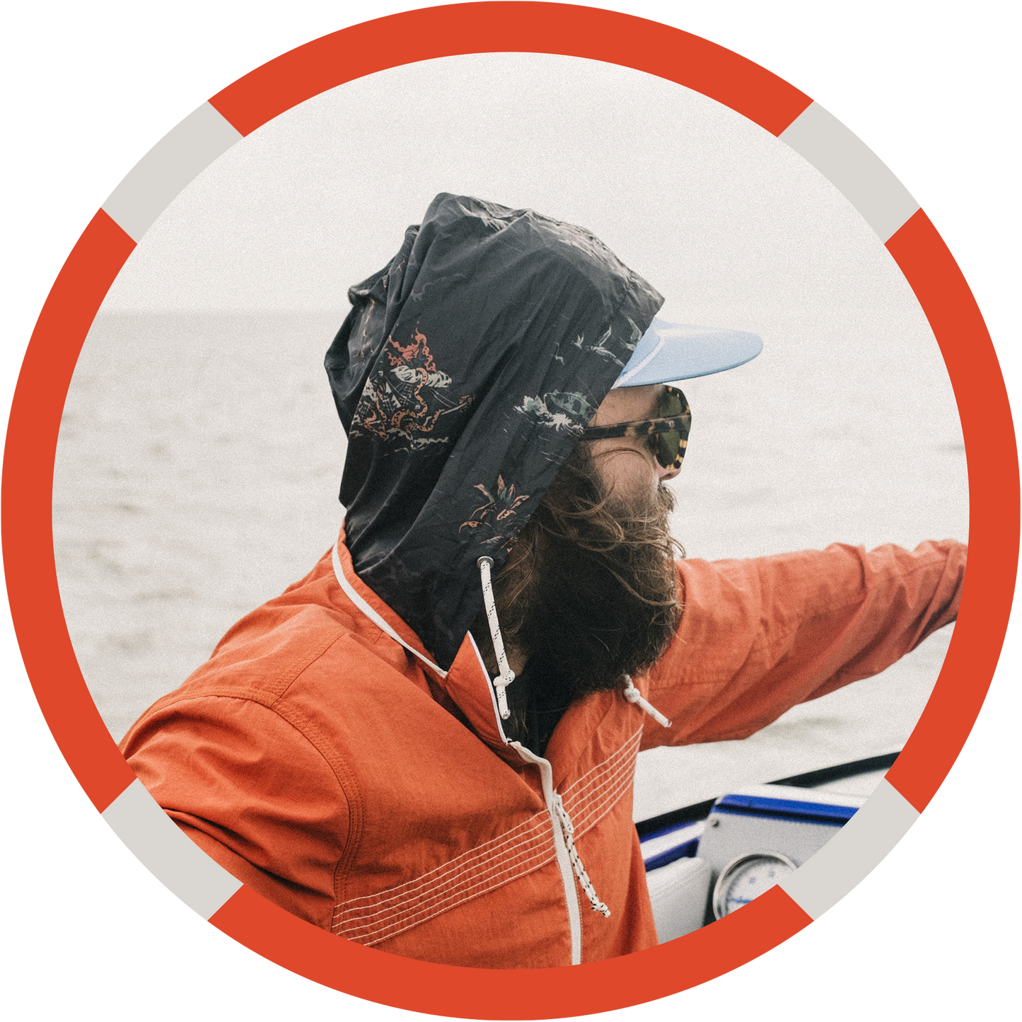 Bermuda Triangle Del Mar Session Shell - Buoy Red