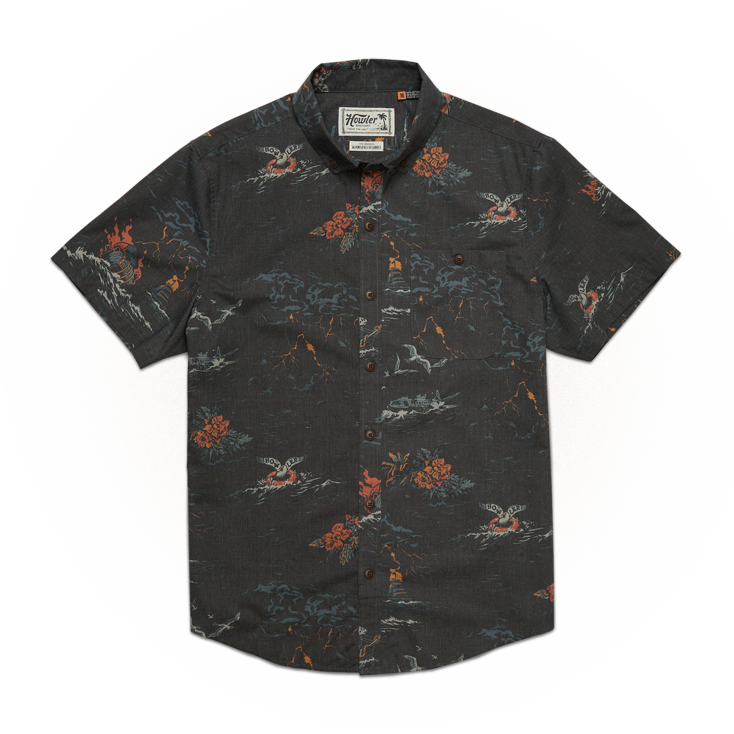Bermuda Triangle Mansfield Shirt - Storm’s Eye : Antique Black