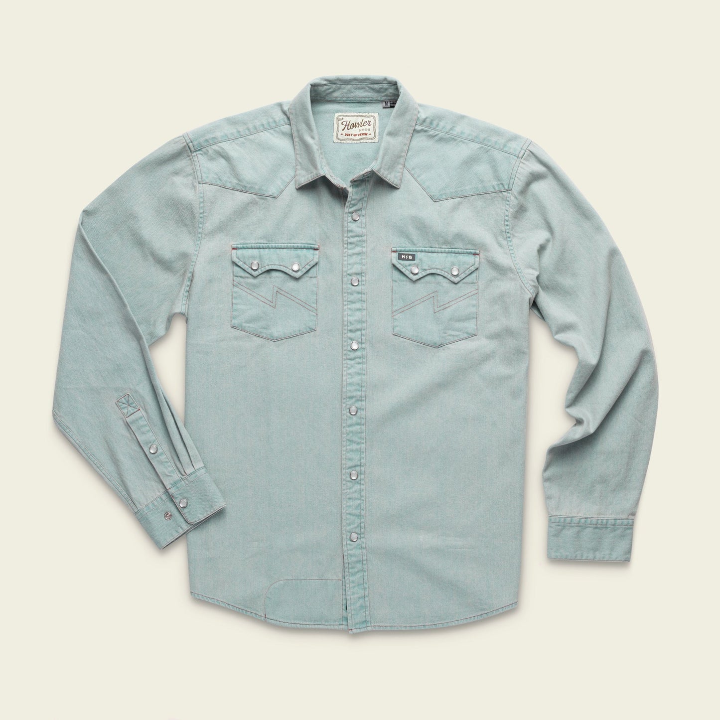 Dust Up Denim Snapshirt - Garth Light Wash