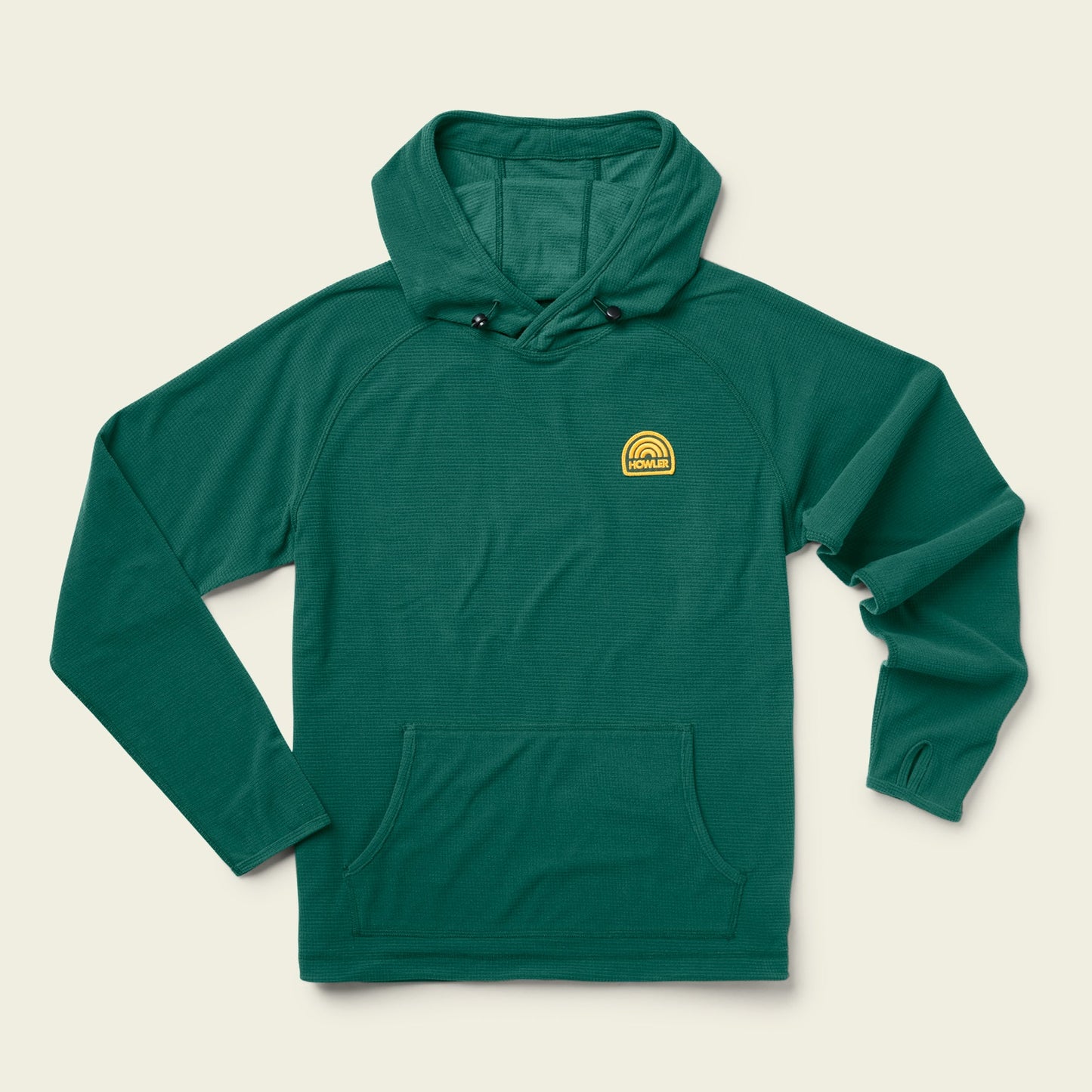 Palo Duro Grid Fleece Hoodie - Hunter Green