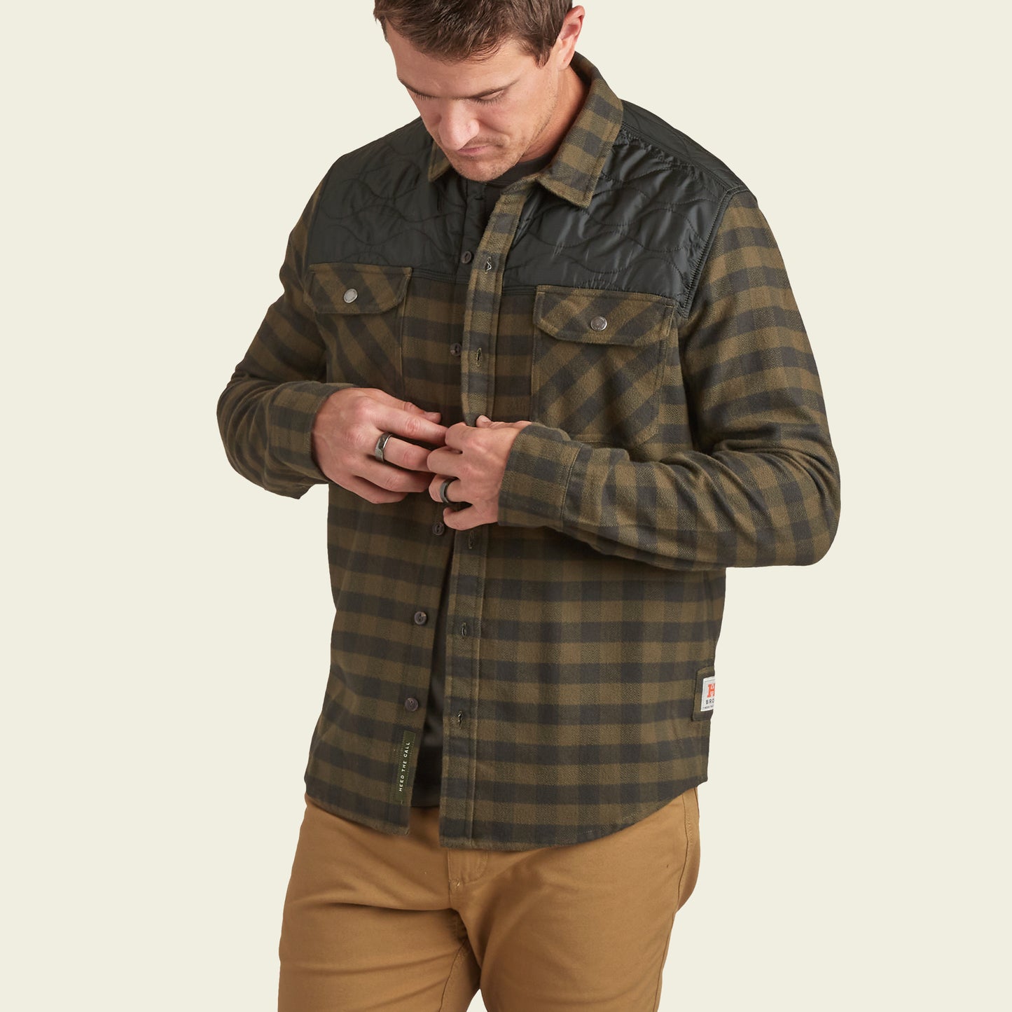 Quintana Quilted Flannel - Cody Check : Antique Black