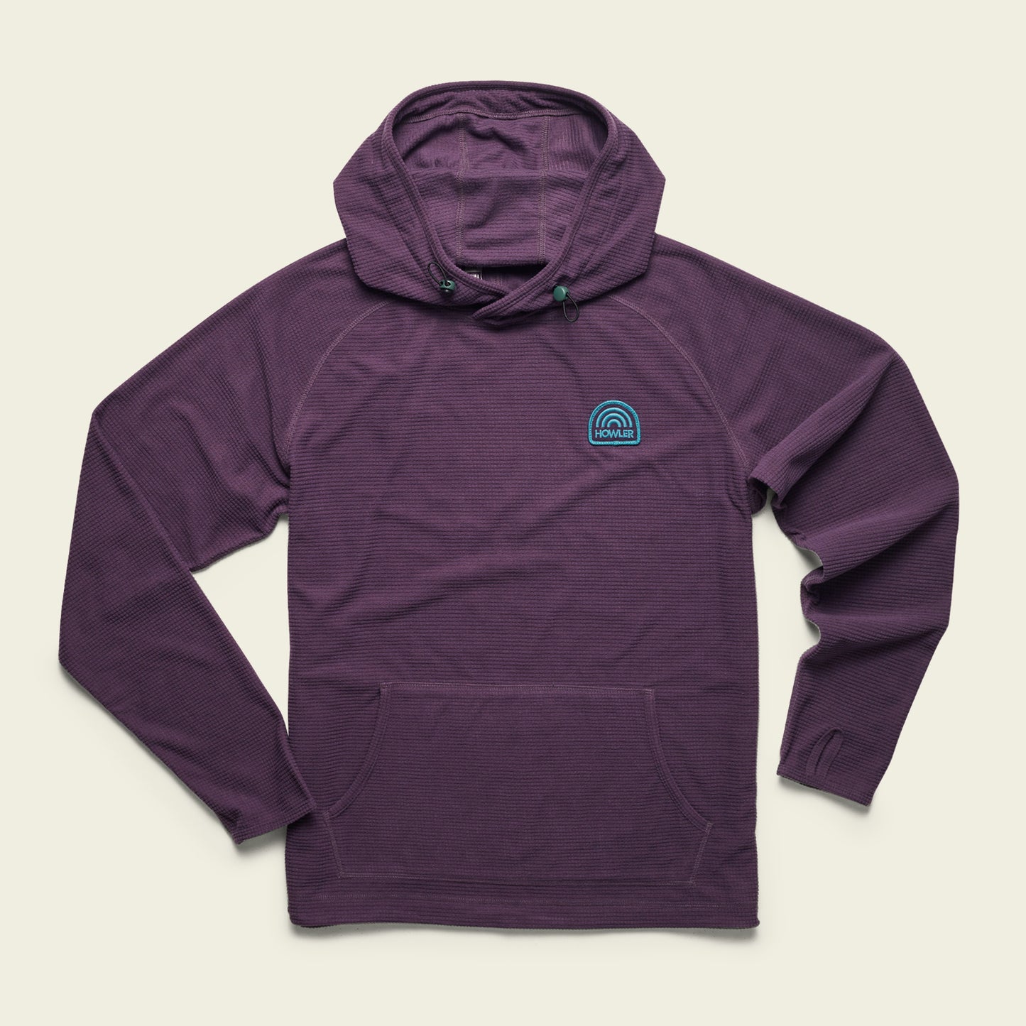 Palo Duro Grid Fleece Hoodie - Violet Night