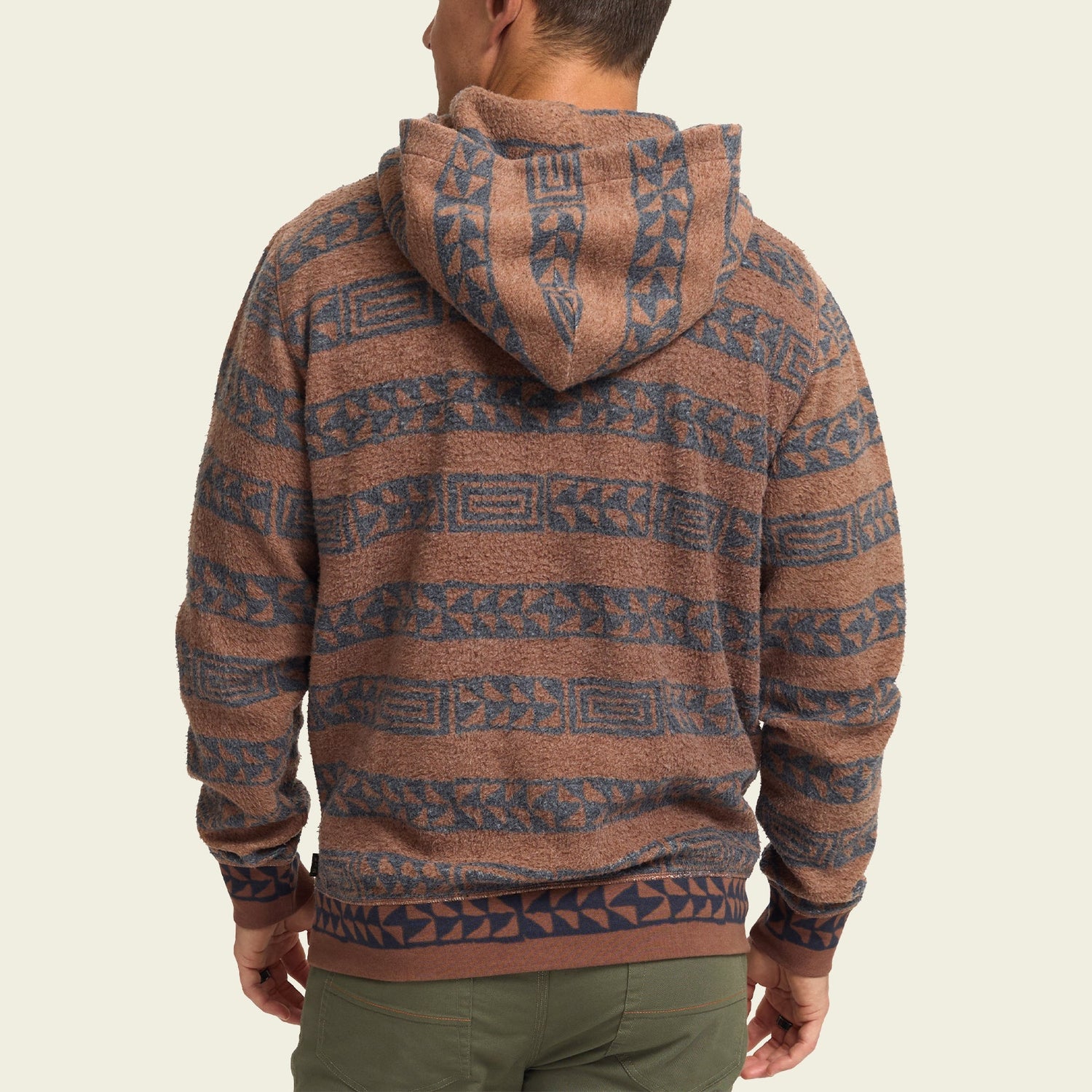 Tajima Hoodie - Hanko Stripe : Mink Brown