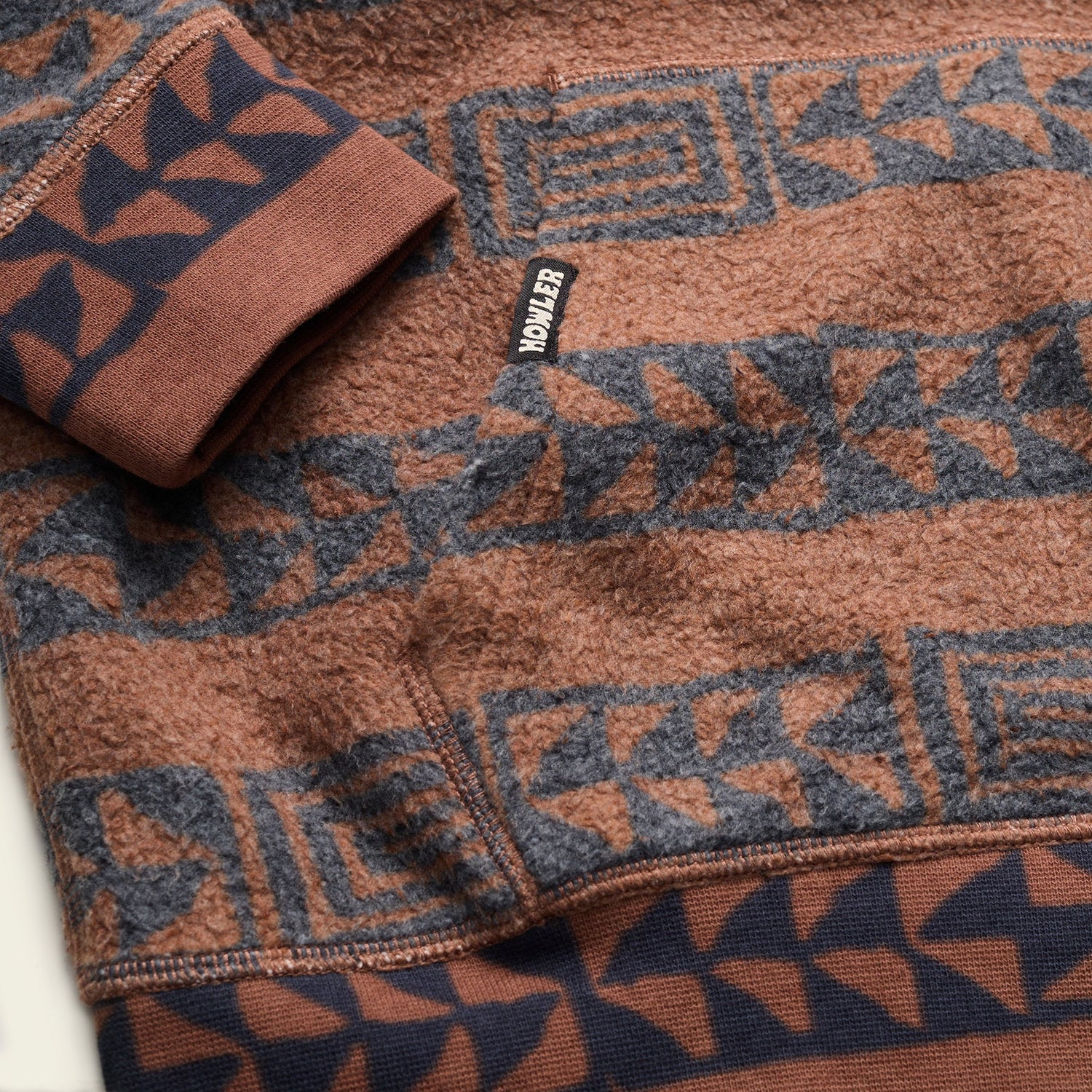 Tajima Hoodie - Hanko Stripe : Mink Brown