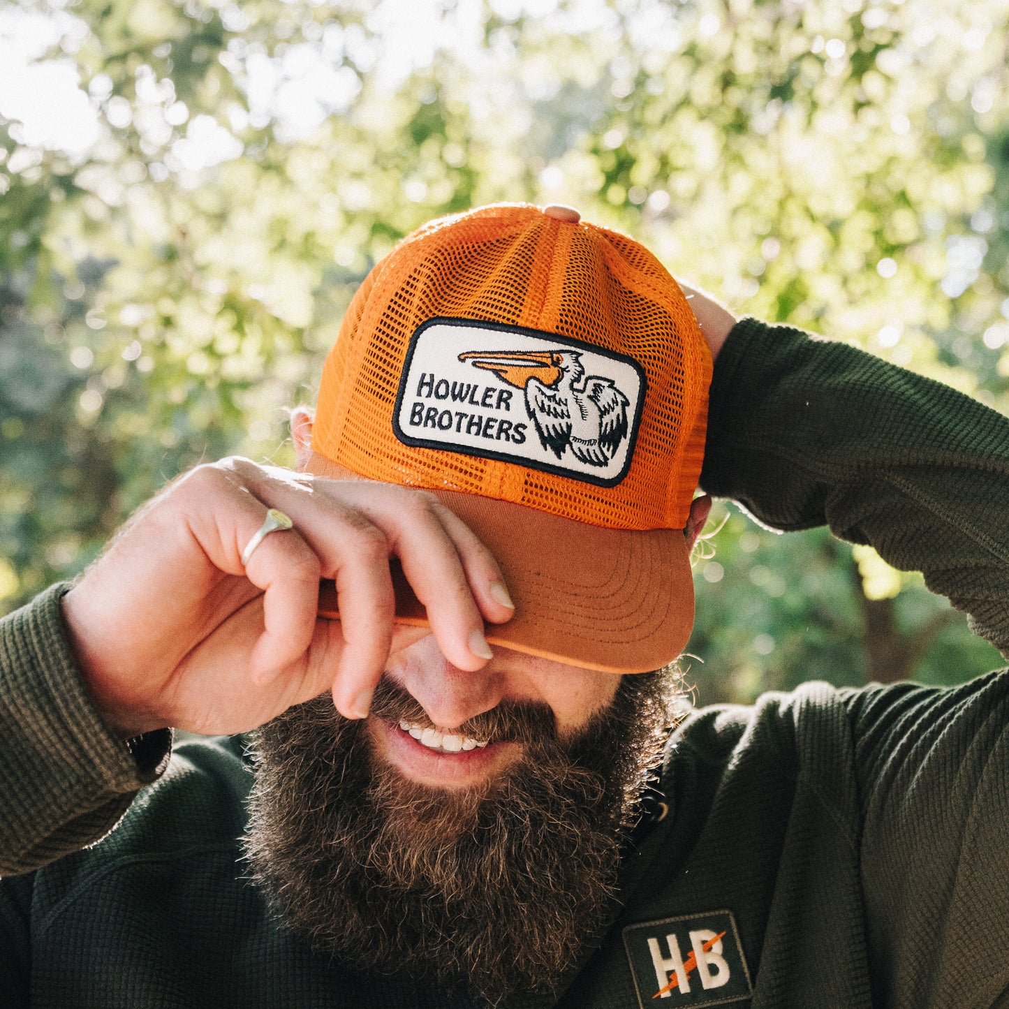 Pelican Badge Snapback - Pumpkin