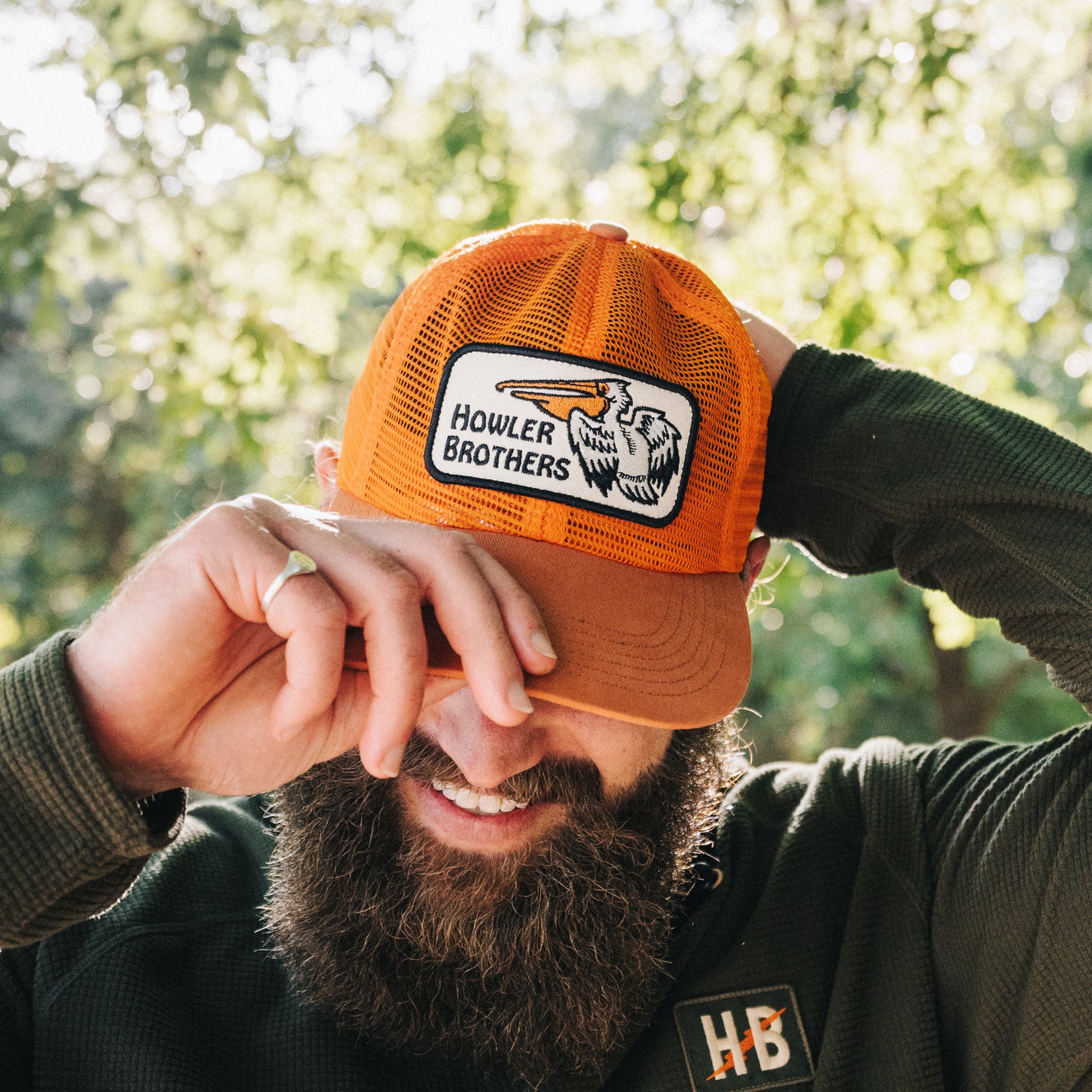 Pelican Badge Snapback - Pumpkin