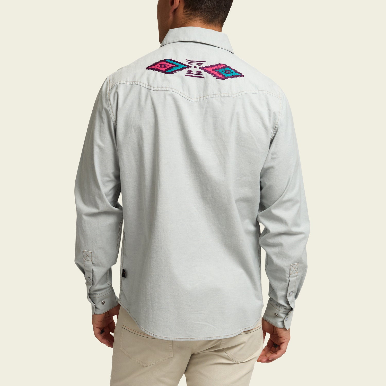 Crosscut Deluxe Snapshirt - Light Wash : Geodes