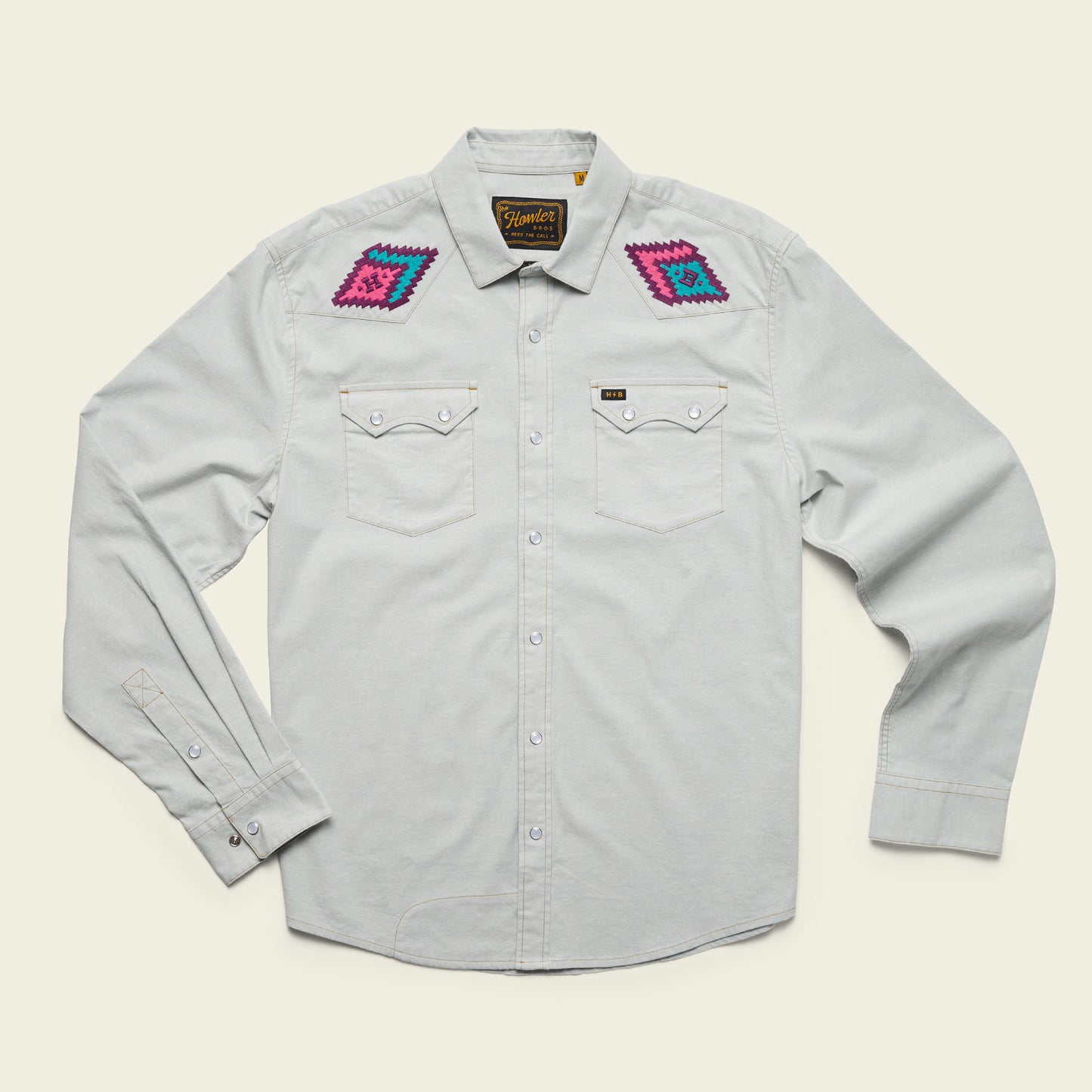 Crosscut Deluxe Snapshirt - Light Wash : Geodes