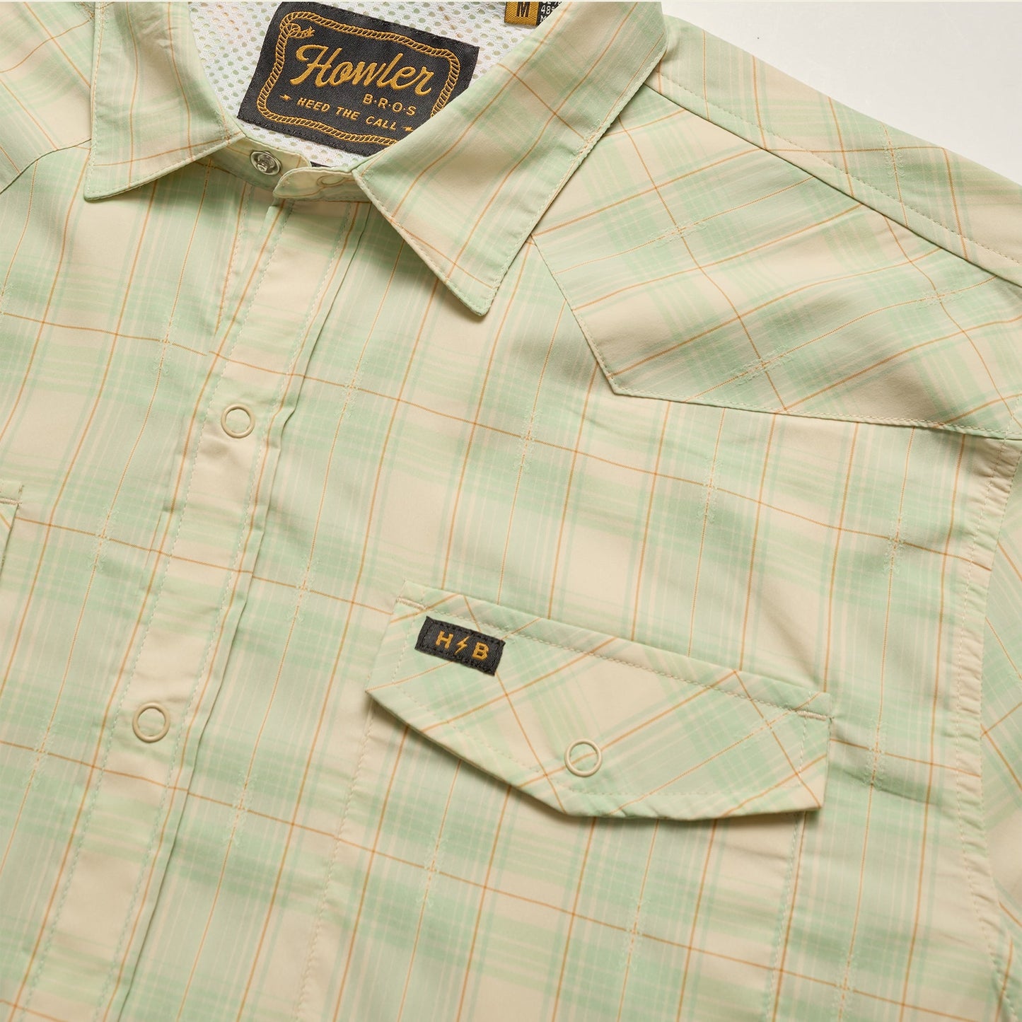 H Bar B Tech Longsleeve - Barrett Plaid : Mint