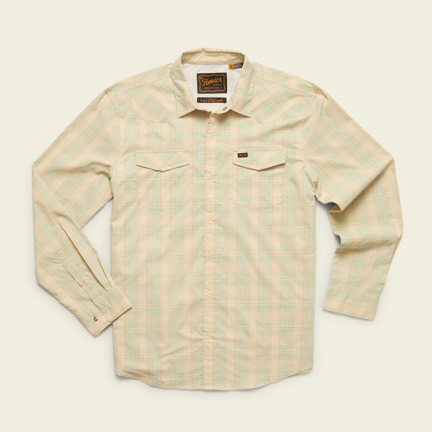 H Bar B Tech Longsleeve - Barrett Plaid : Mint