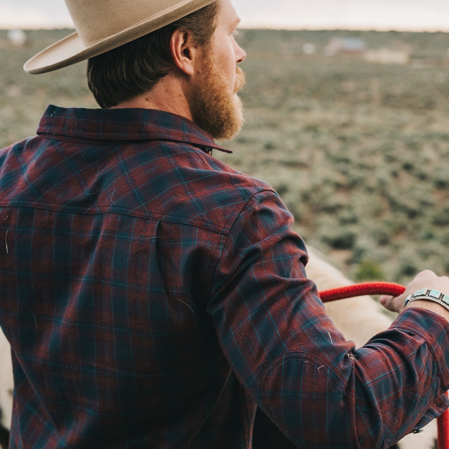 Harker's Flannel - Barrett Plaid : Burgundy