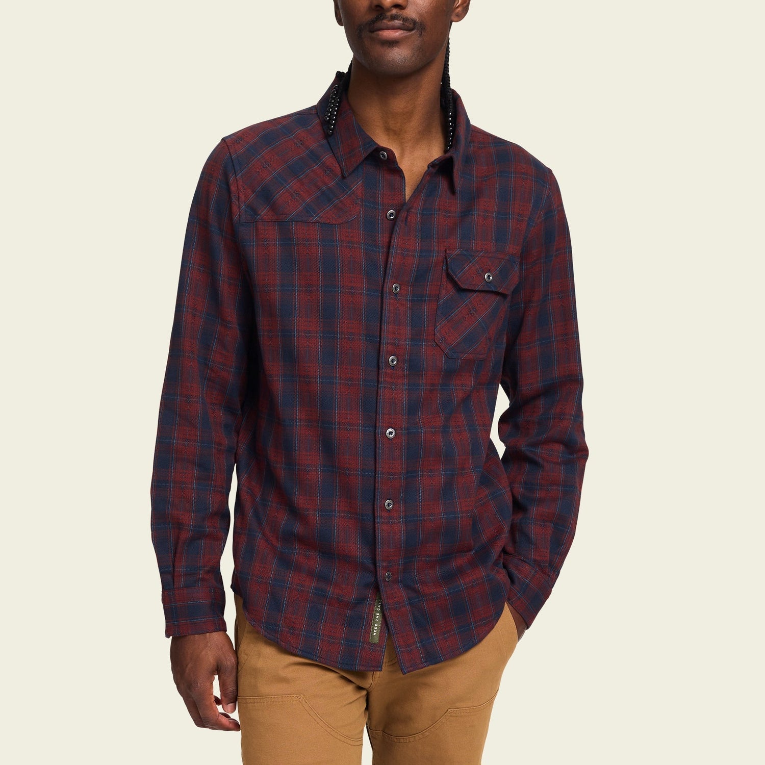 Harker's Flannel - Barrett Plaid : Burgundy