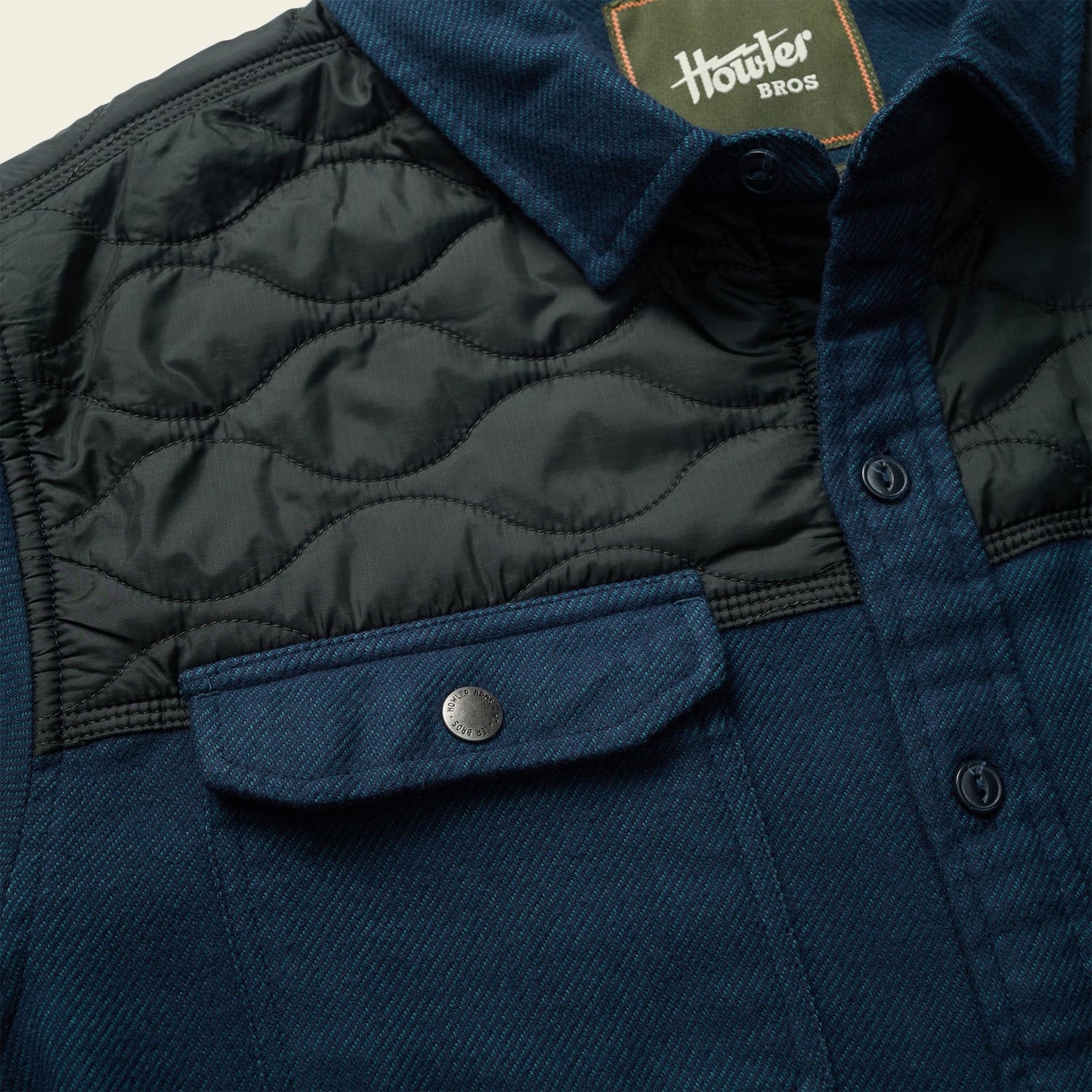 Quintana Quilted Flannel - Station Blue