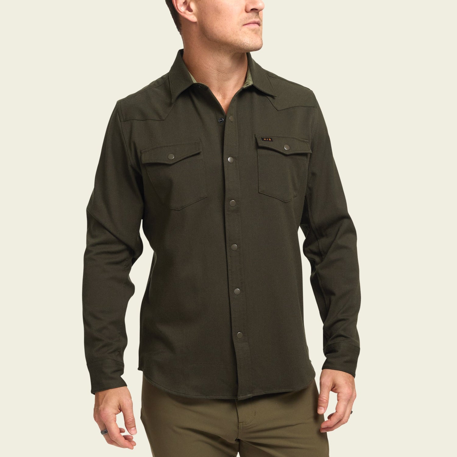 Stockman Stretch Snapshirt - Deep Woods