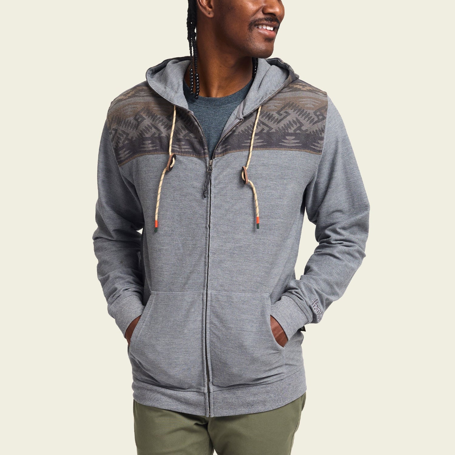 Shaman Hoodie - Deep Grey Heather / Herrador Jacquard