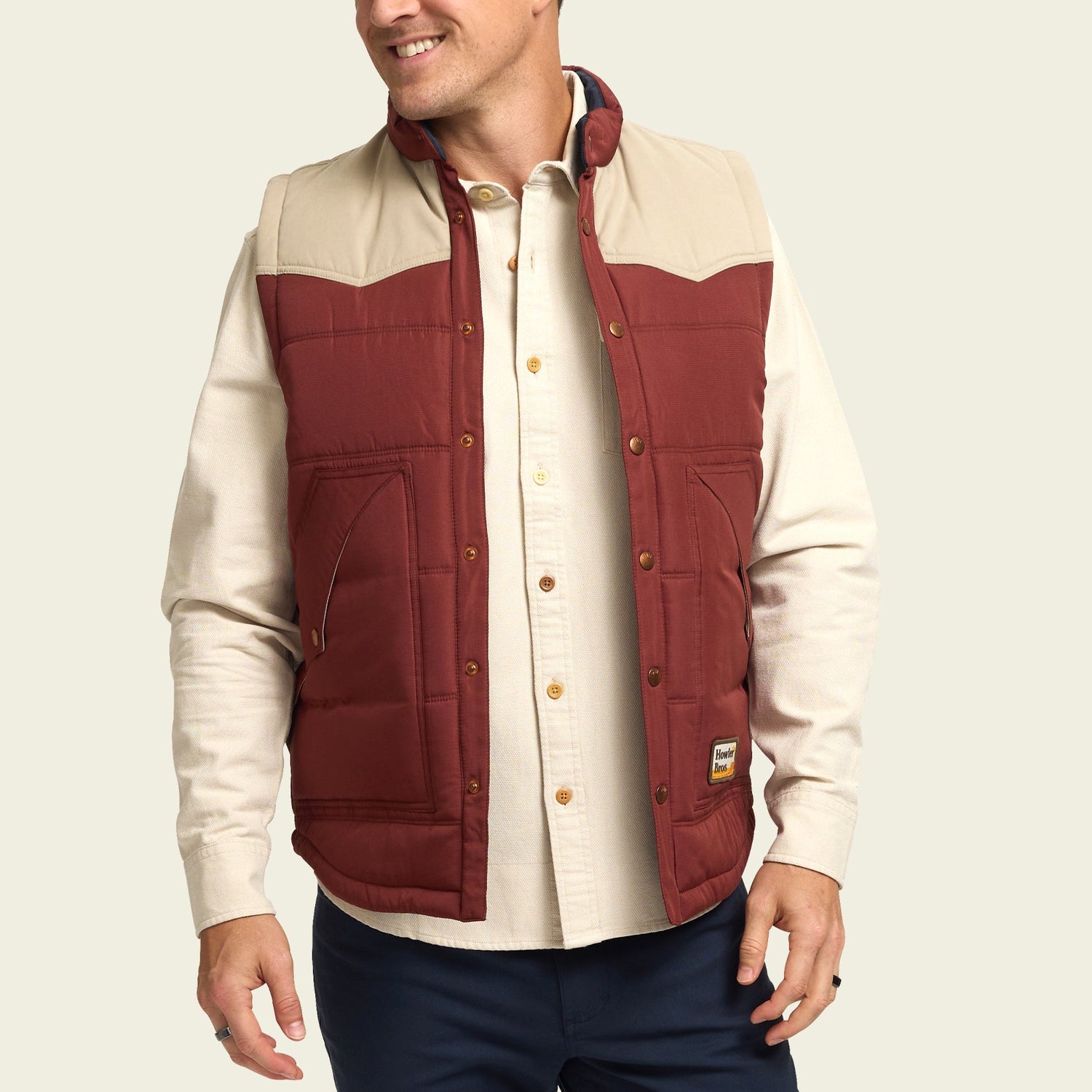 Rounder Vest - Terracotta / Putty