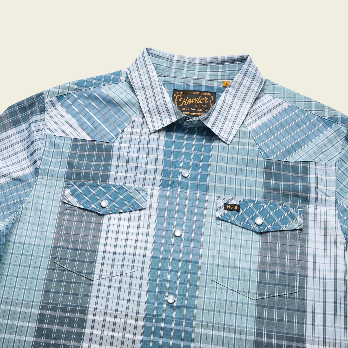 H Bar B Snapshirt - Cottage Plaid : Blues