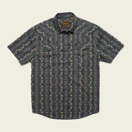 H Bar B Snapshirt - Hibiscus Ribbons : Antique Black – HOWLER BROTHERS