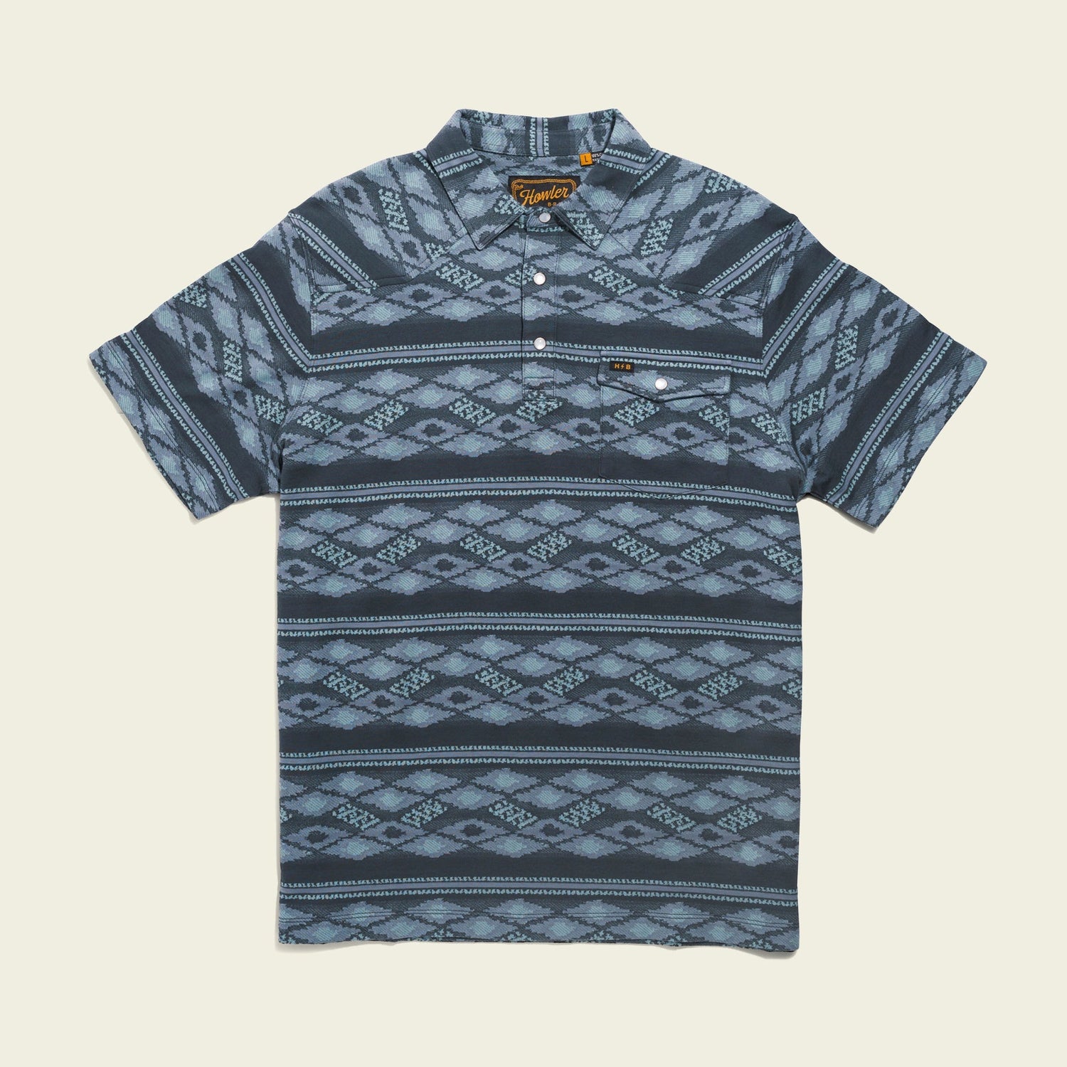 Ranchero Jacquard Polo - Zango Jacquard : Blue Shimmer