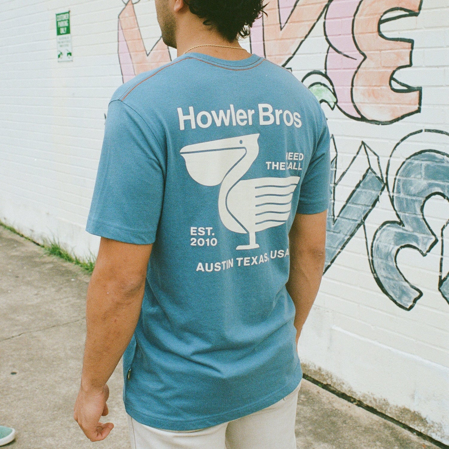Pelican Postage Pocket T-Shirt - Blue Horizon