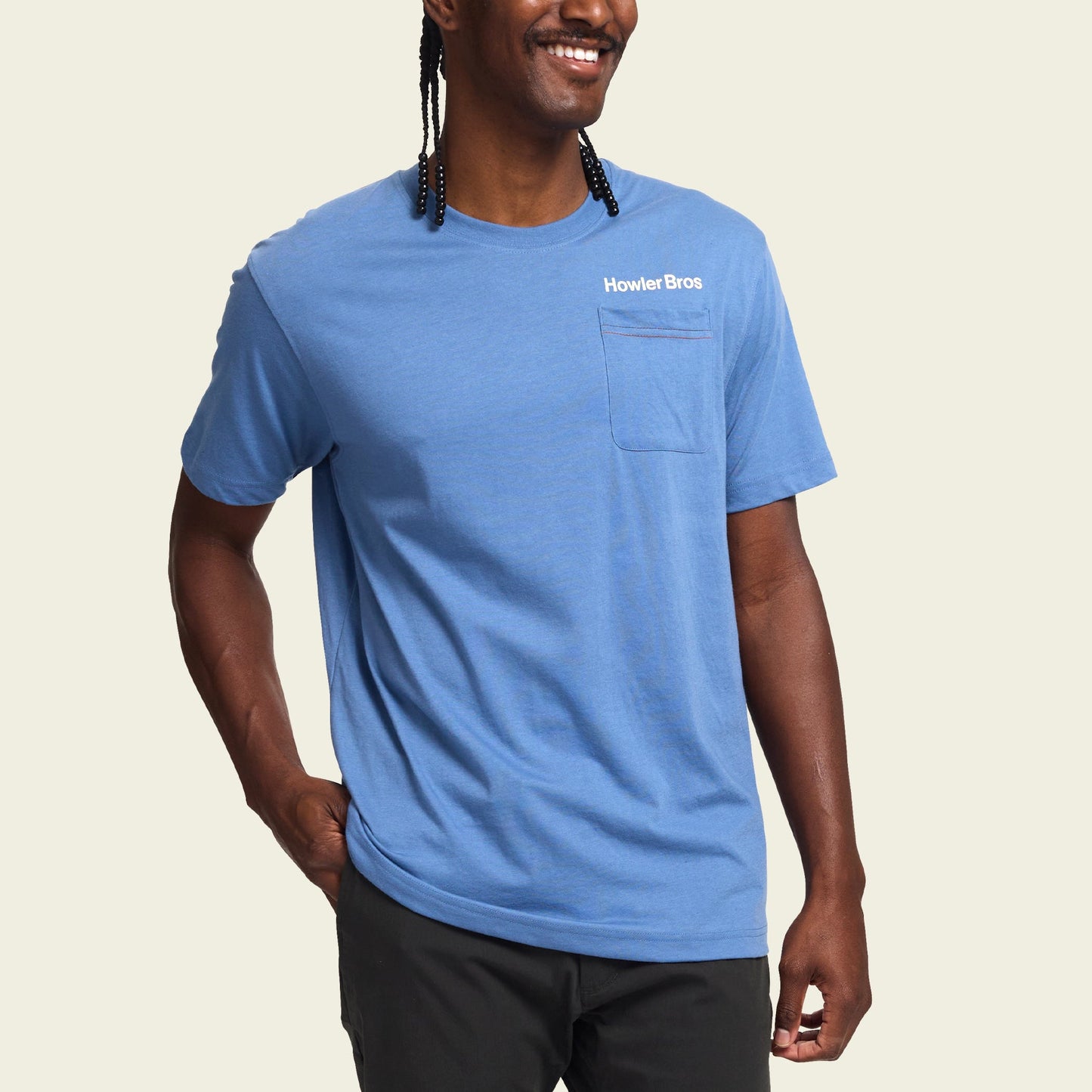 Pelican Postage Pocket T-Shirt - Blue Horizon