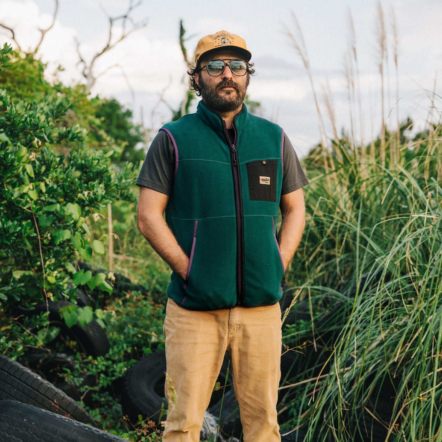 SAOL 100% Merino Wol Heren Winter Vest met Rits en Zakken in Antraciet/Legergroen, legergroen, M SAOL 100% Merino Wol Heren Winter Vest met Rits en Zakken in Antraciet/Legergroen, legergroen, M