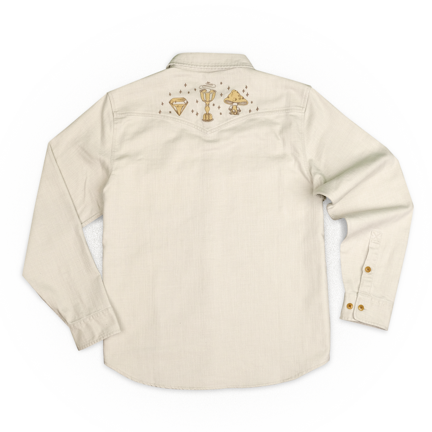River Wizard Novato Shirt - Omens Overhead : Oatmeal