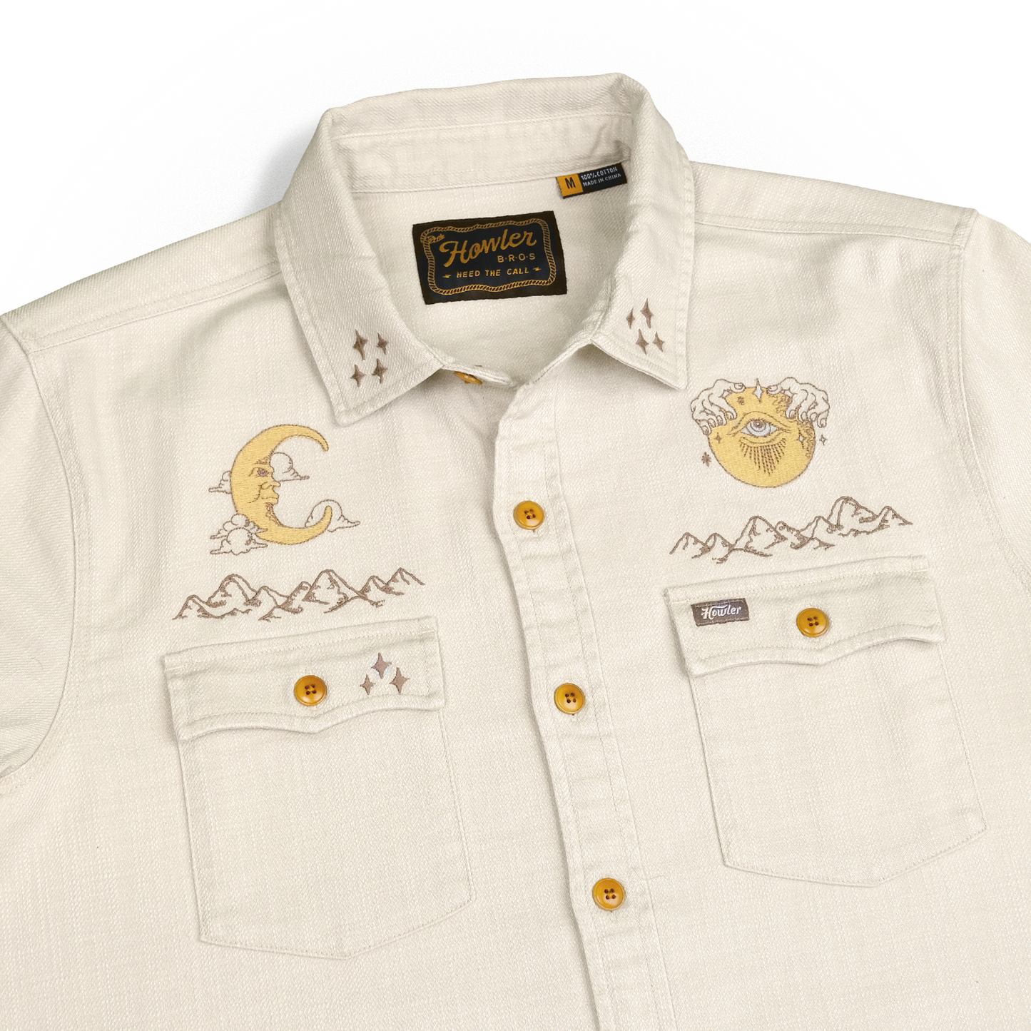 River Wizard Novato Shirt - Omens Overhead : Oatmeal
