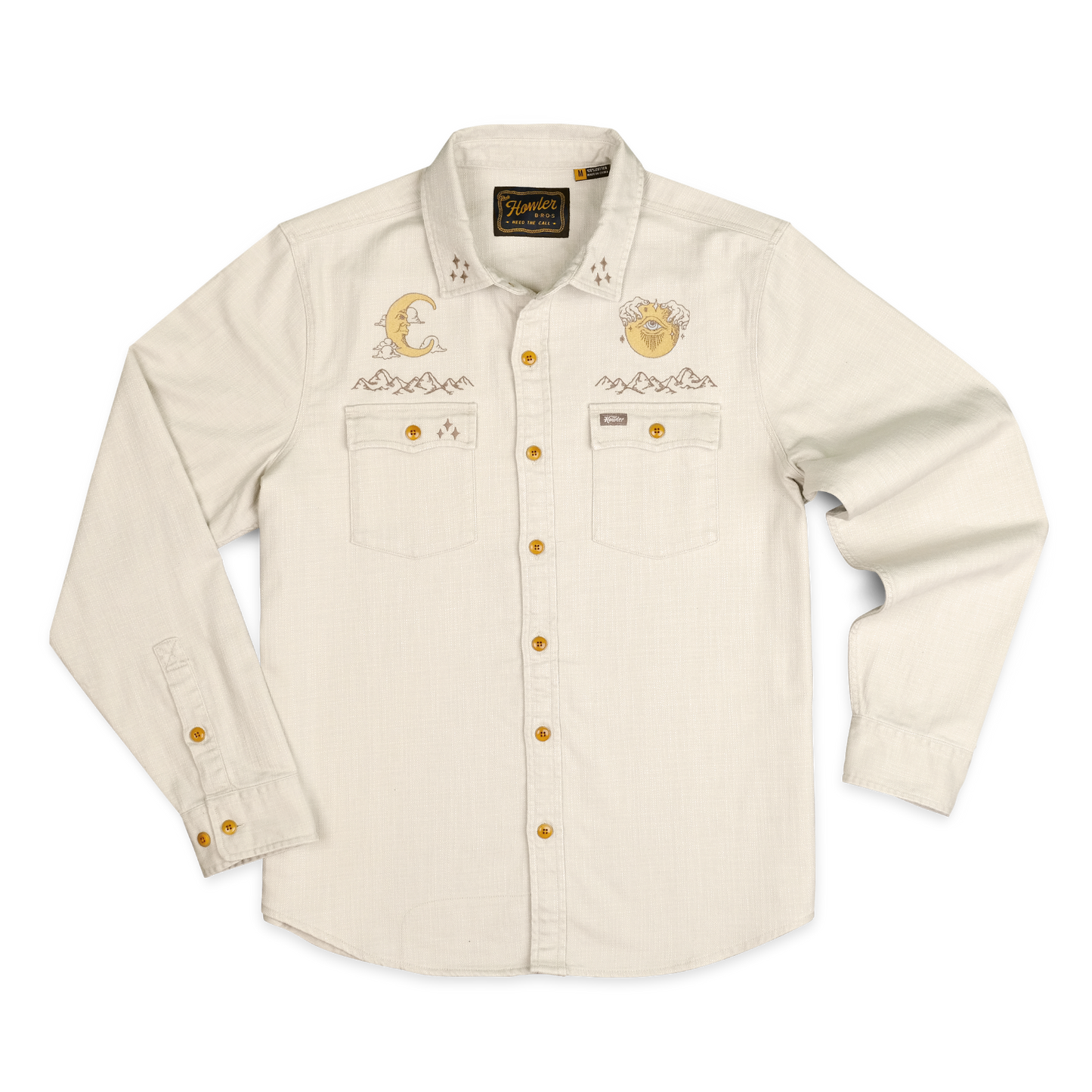 River Wizard Novato Shirt - Omens Overhead : Oatmeal
