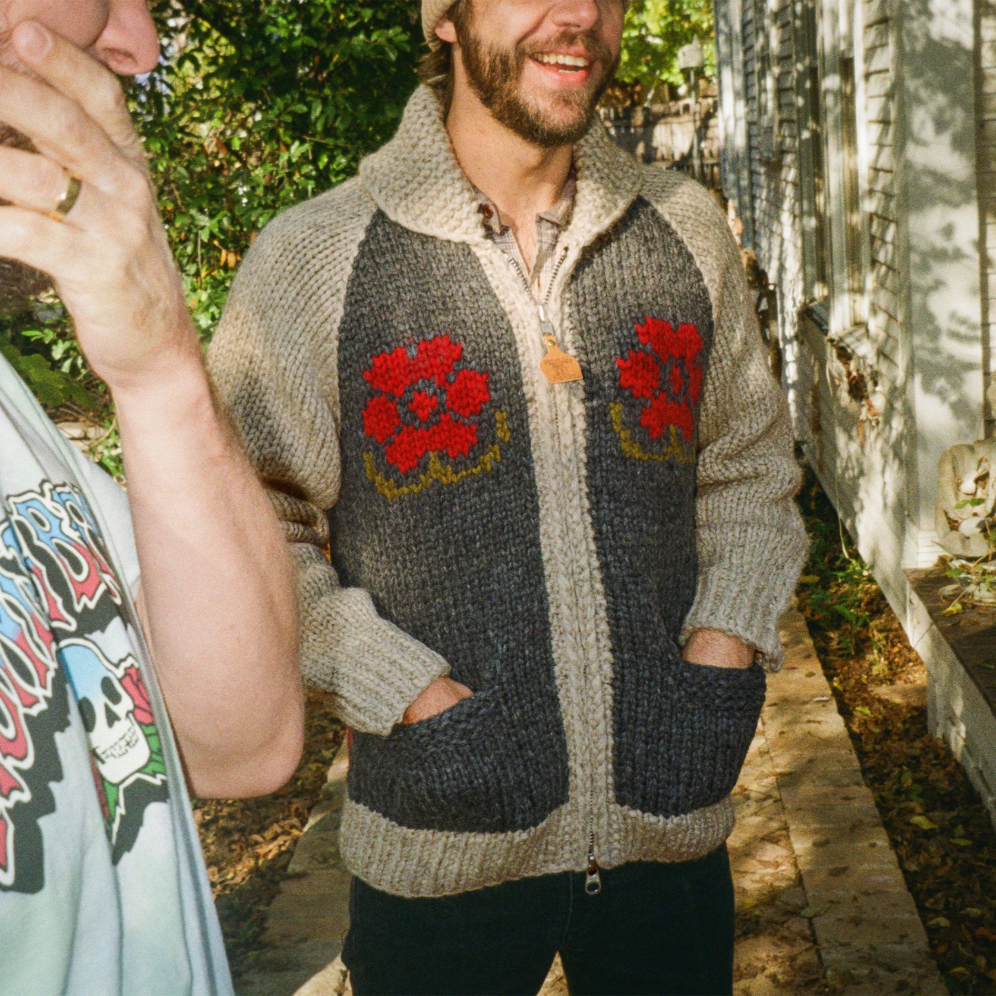 Skulls n’ Begonias Cardigan