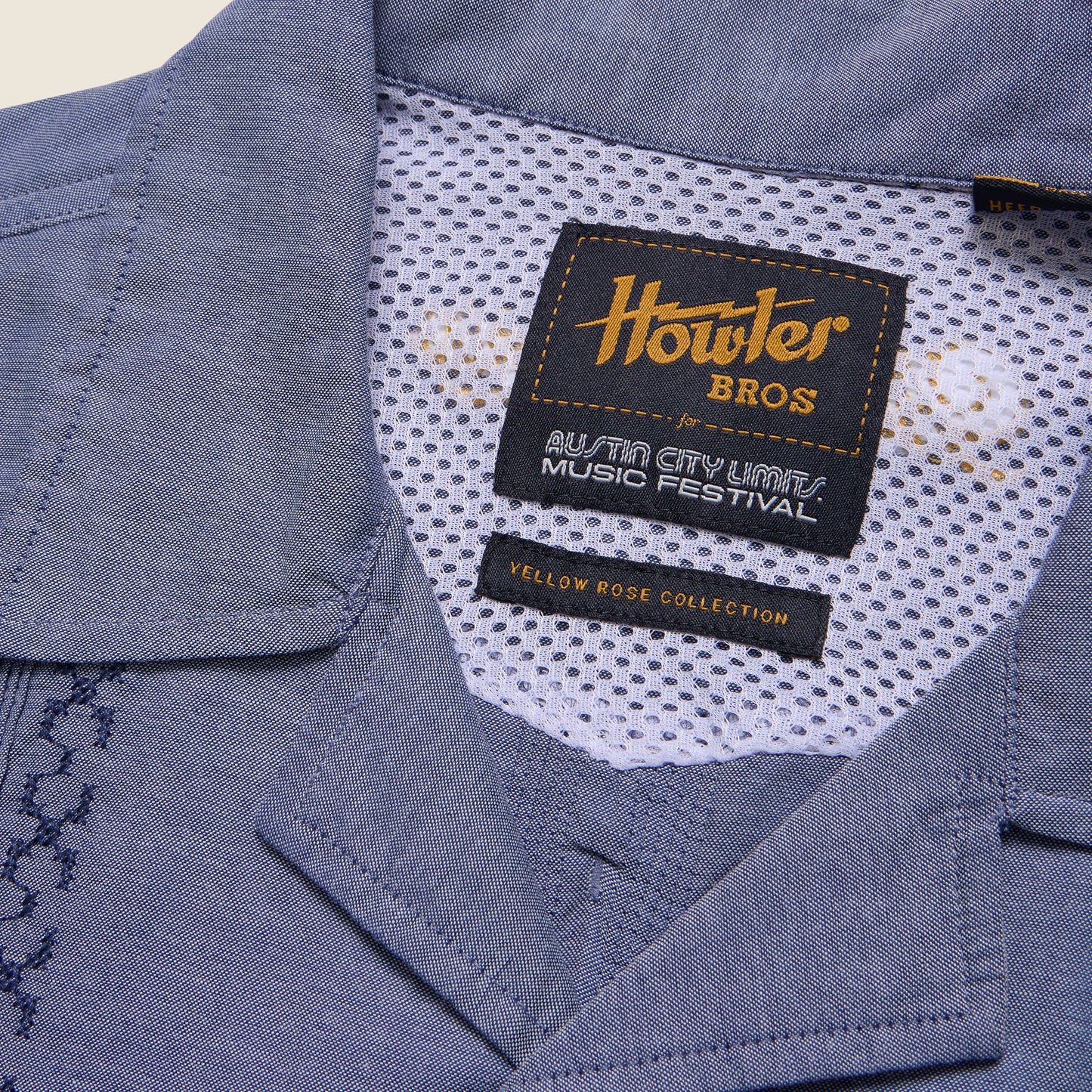 ACL Fest 2025 Guayabera Shirt - Rosas Amarillas : Azul