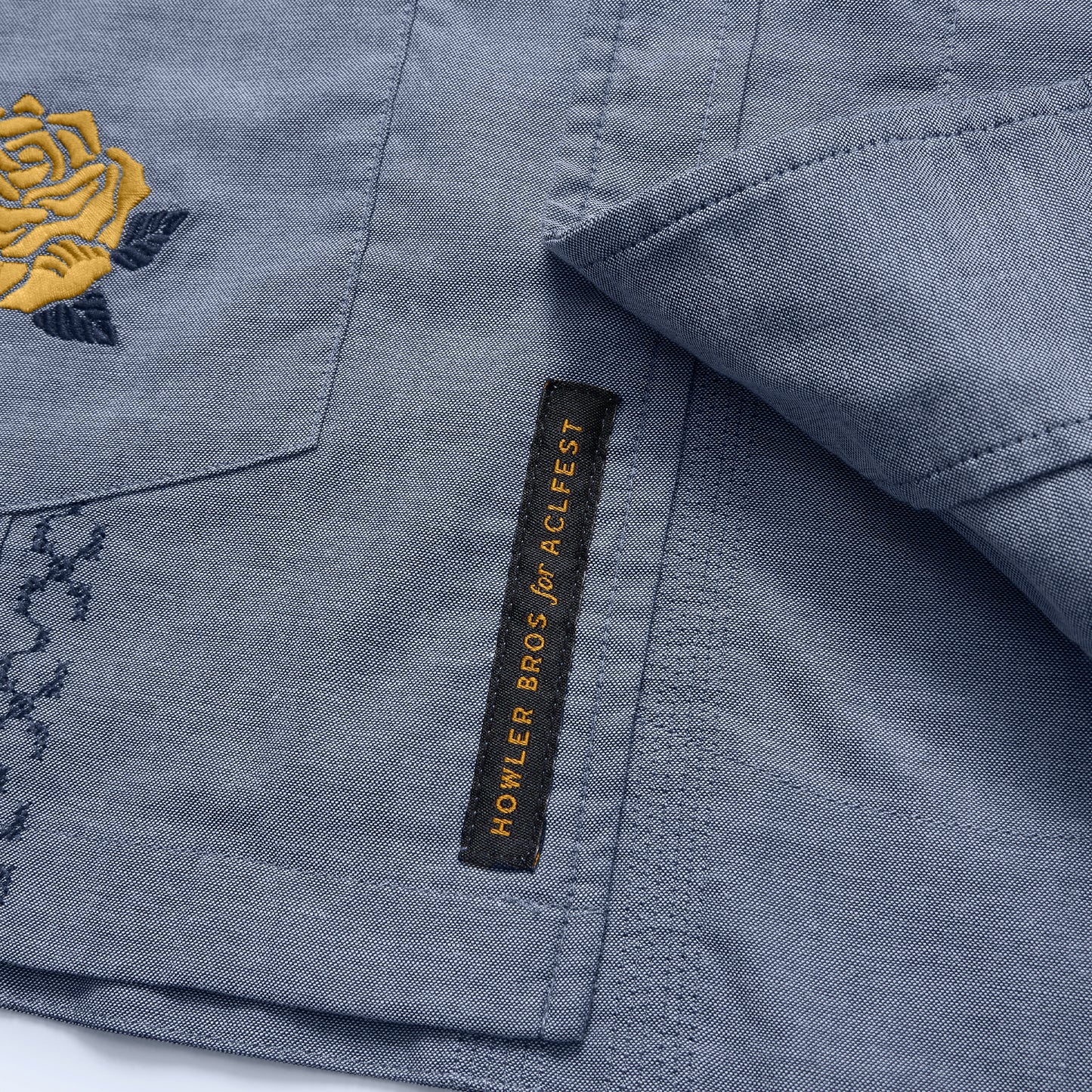 ACL Fest 2025 Guayabera Shirt - Rosas Amarillas : Azul
