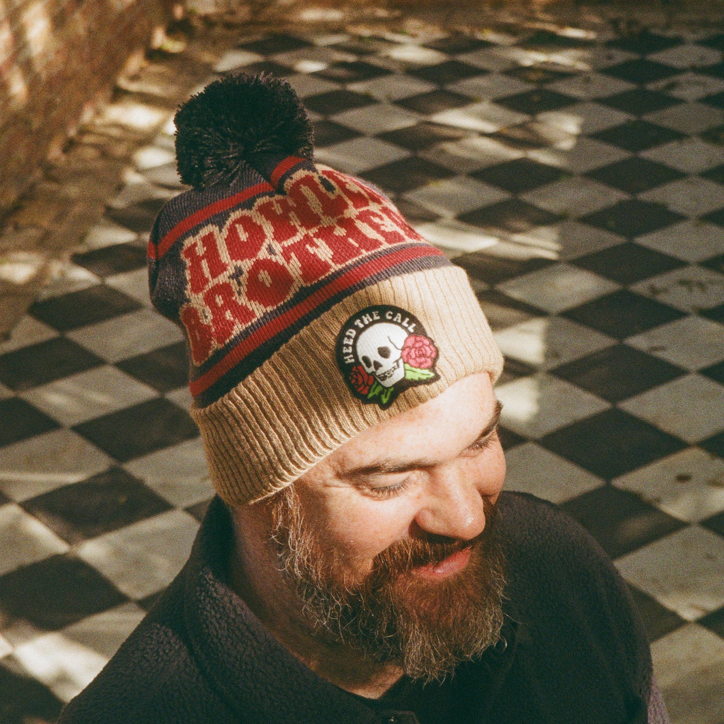 Skulls n’ Begonias Disco Beanie - HTC Patch