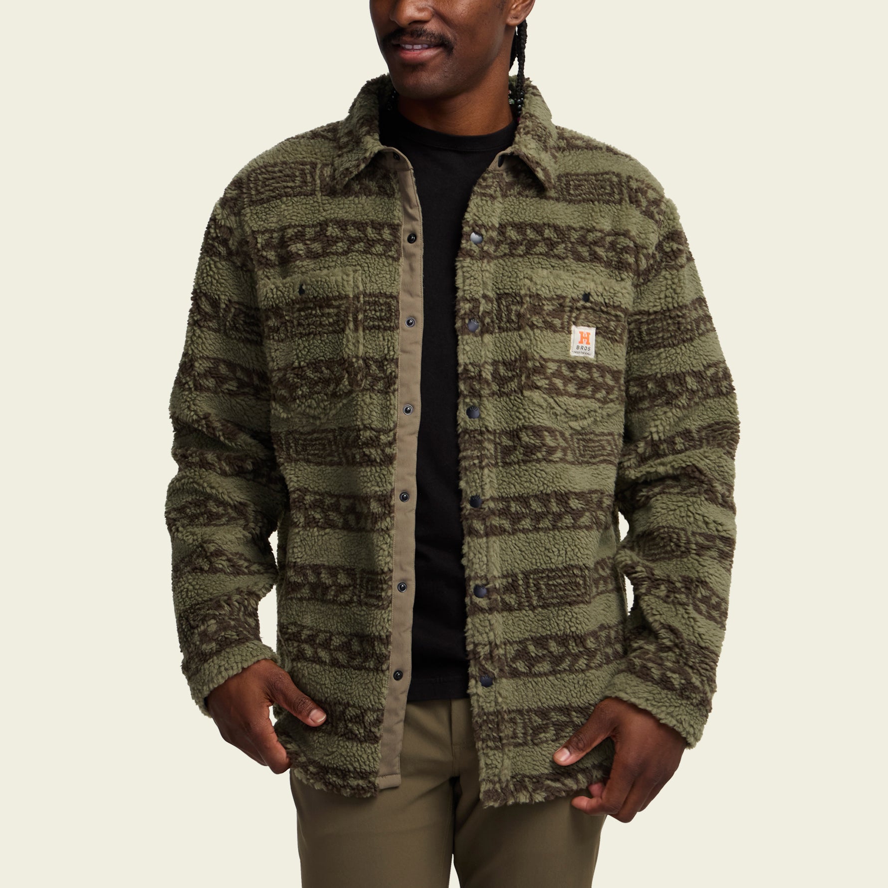 Allegheny Fleece Overshirt - Hanko Stripe : Lichen Green – HOWLER