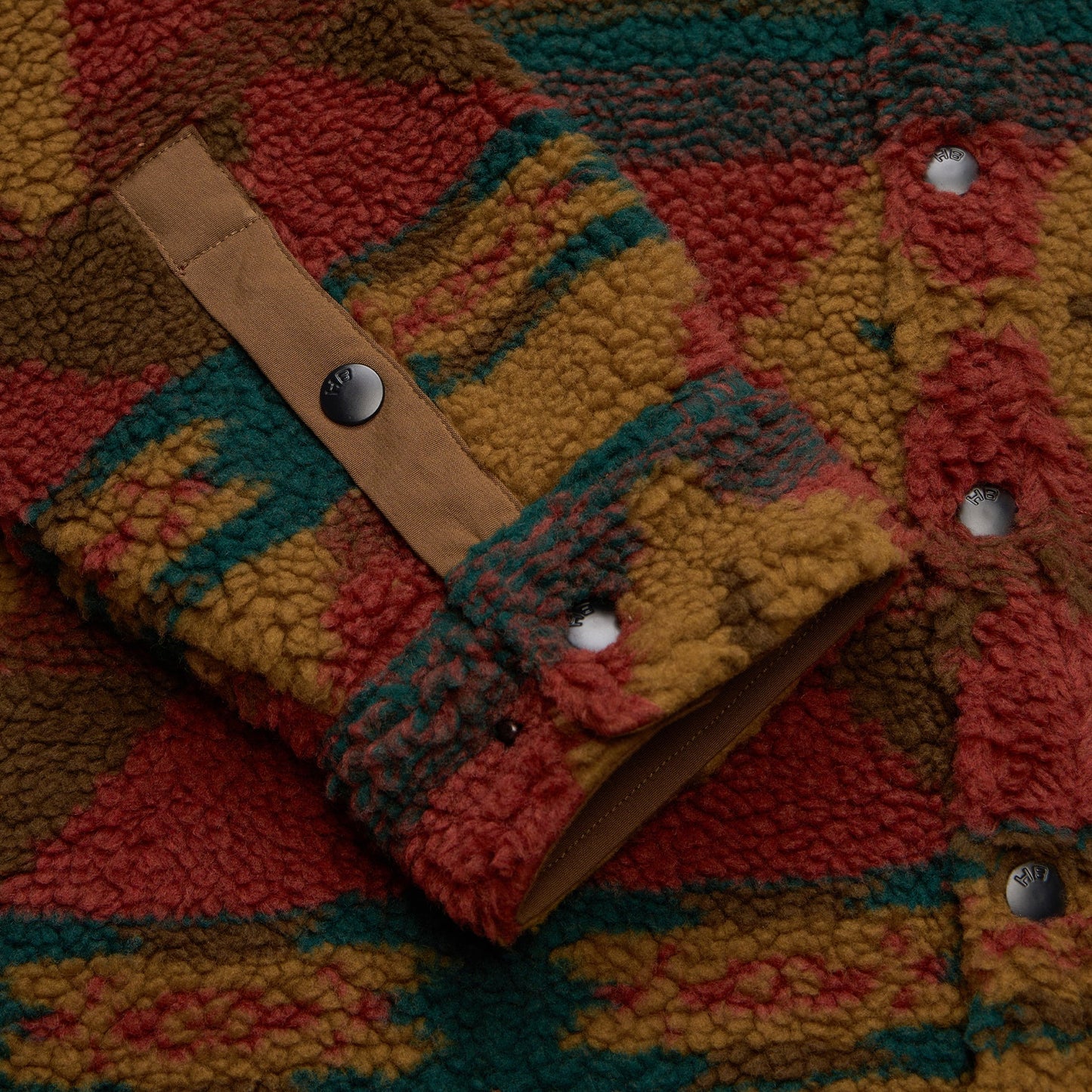 Allegheny Fleece Overshirt - Mitla Motifs : Brick