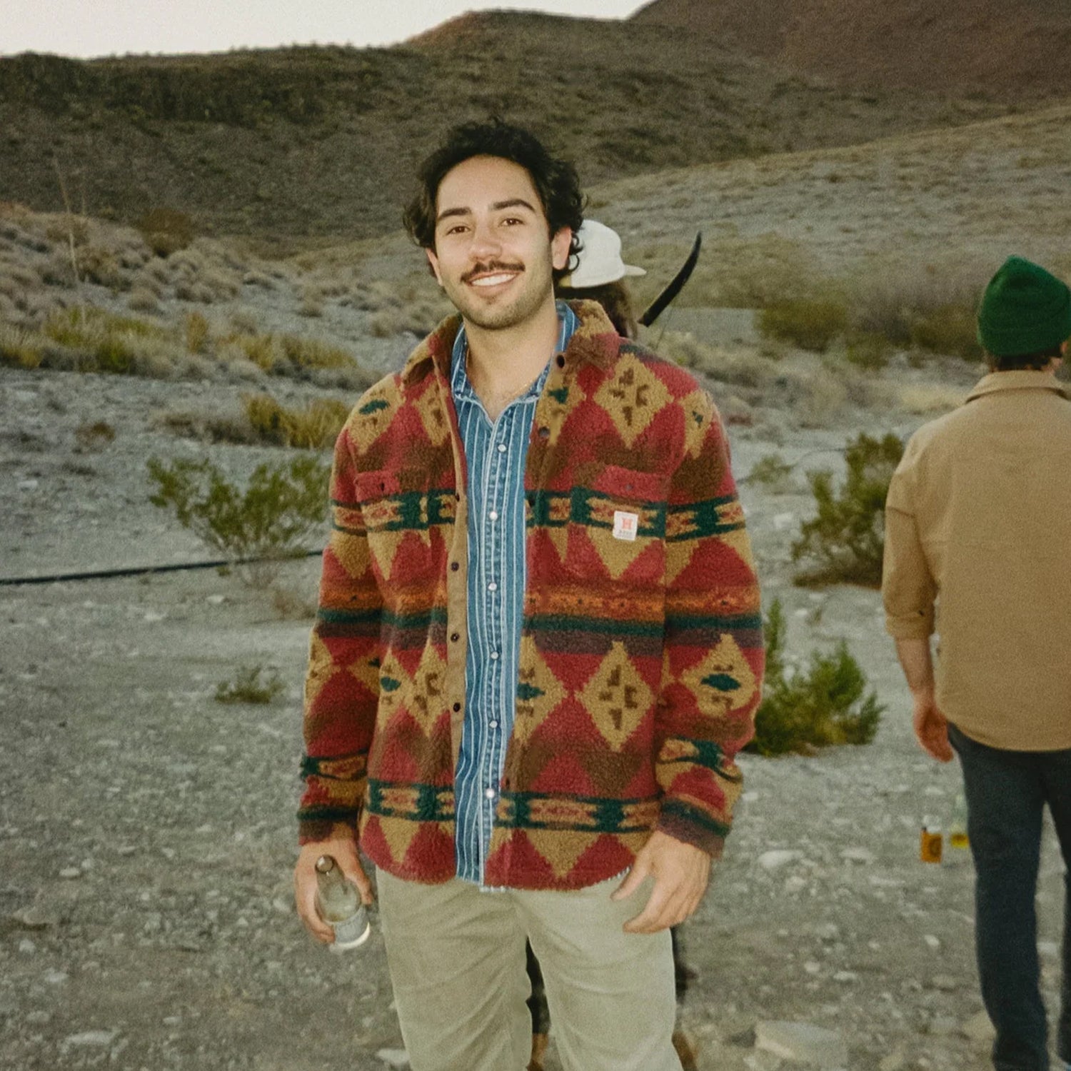 Allegheny Fleece Overshirt - Mitla Motifs : Brick
