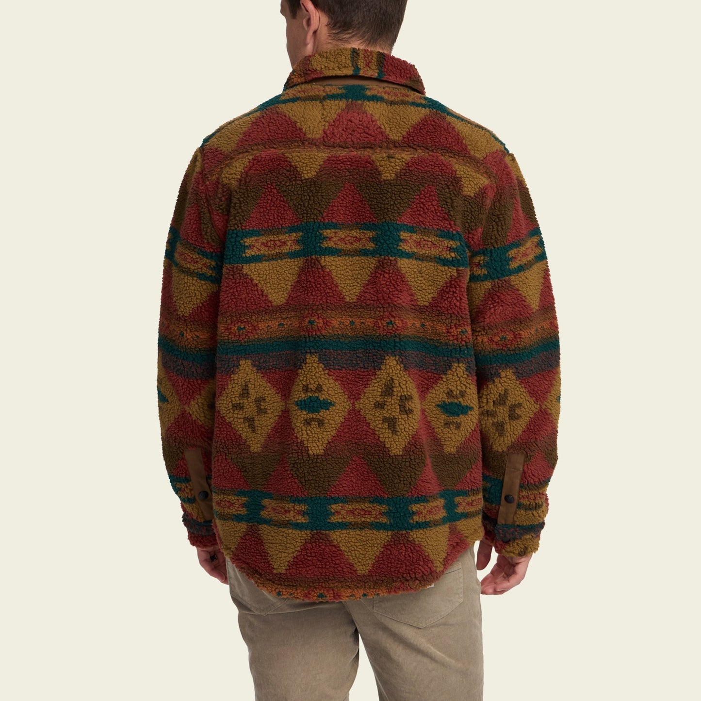 Allegheny Fleece Overshirt - Mitla Motifs : Brick