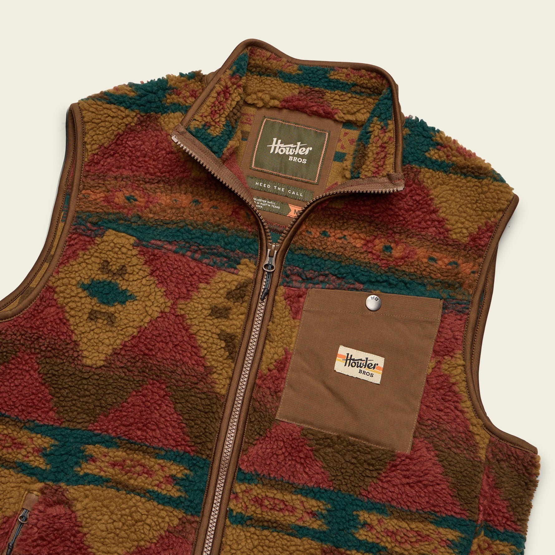 Chisos Fleece Vest - Mitla Motifs : Russet – HOWLER BROTHERS