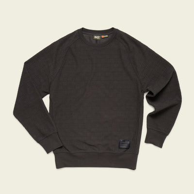 Eleos Fleece Crewneck - Grids : Antique Black