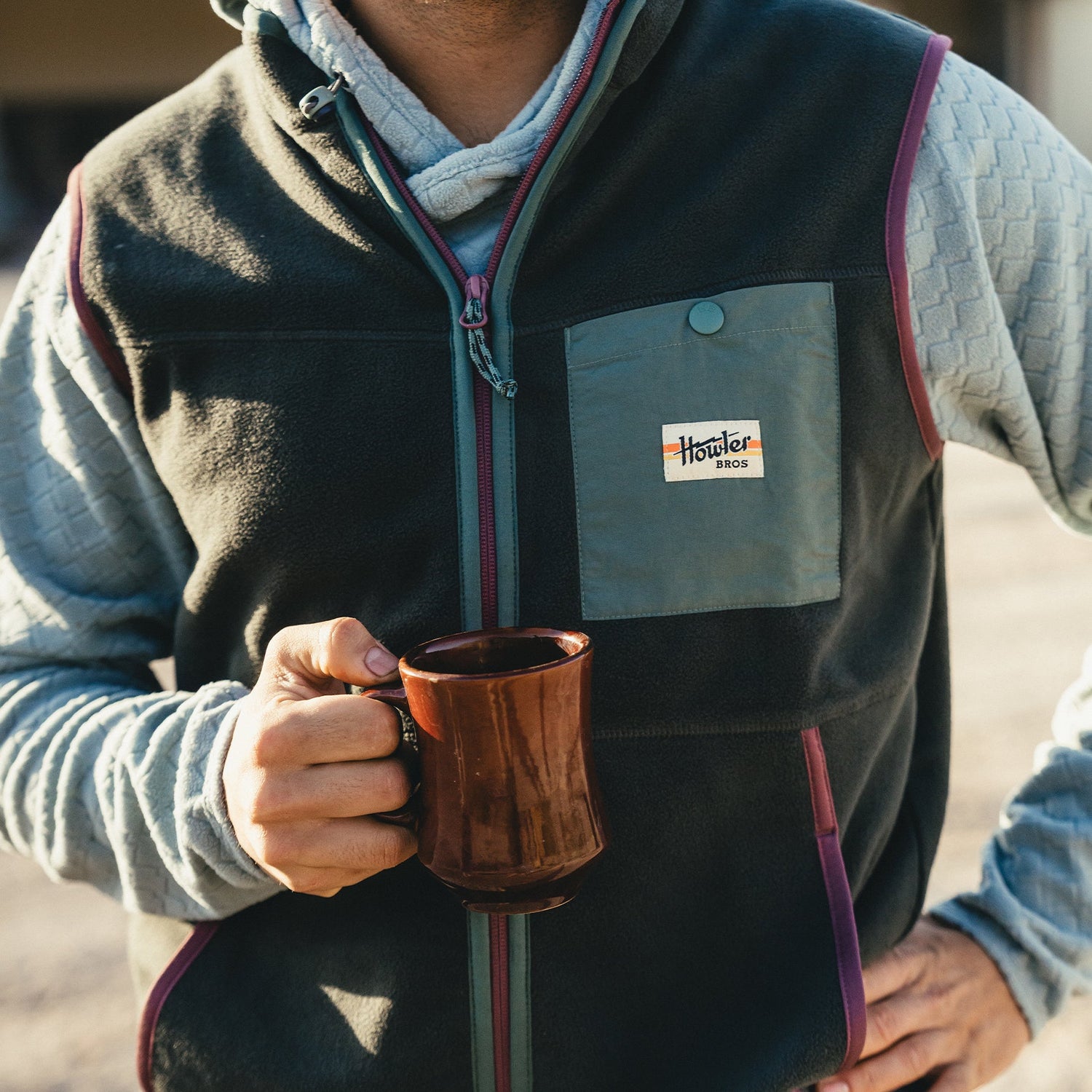 Free Range Fleece Vest - Antique Black