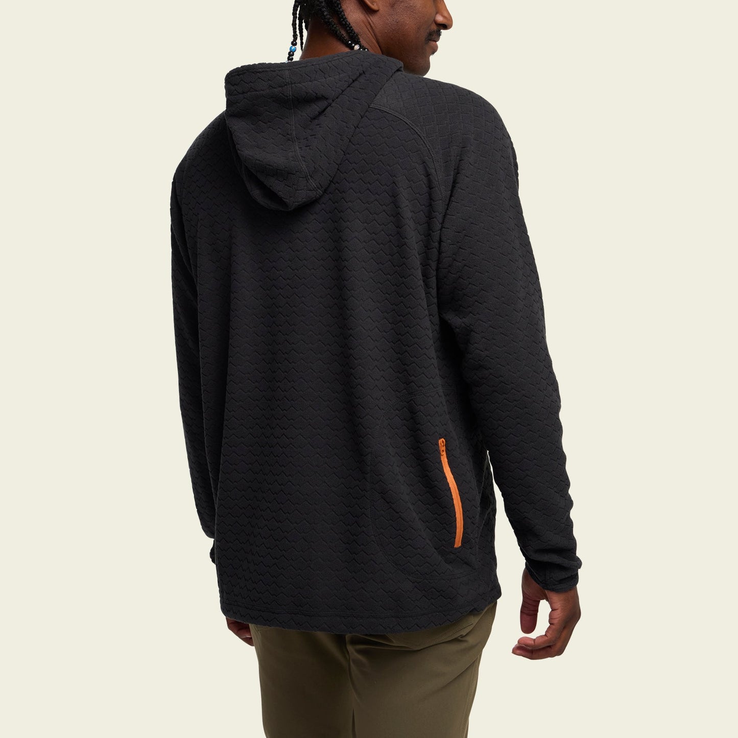 Palo Duro Fleece Hoodie - Mountain Grid : Antique Black