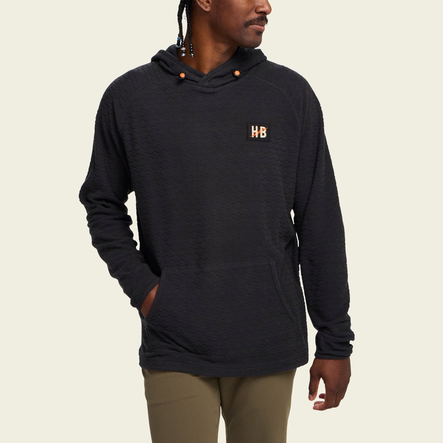 Palo Duro Fleece Hoodie - Mountain Grid : Antique Black