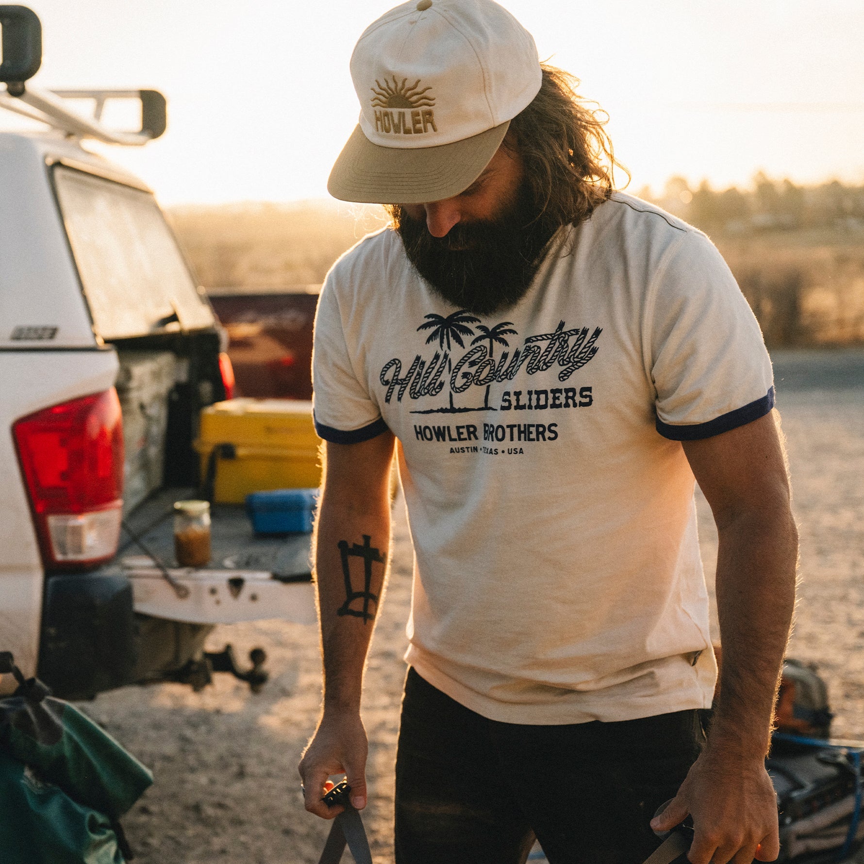 El Sol Snapback - White / Gold – HOWLER BROTHERS