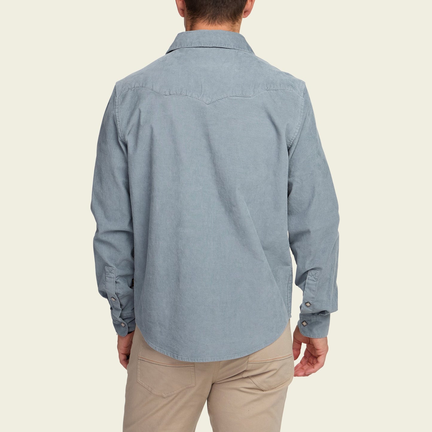 Banning Corduroy Snapshirt - Iron Blue