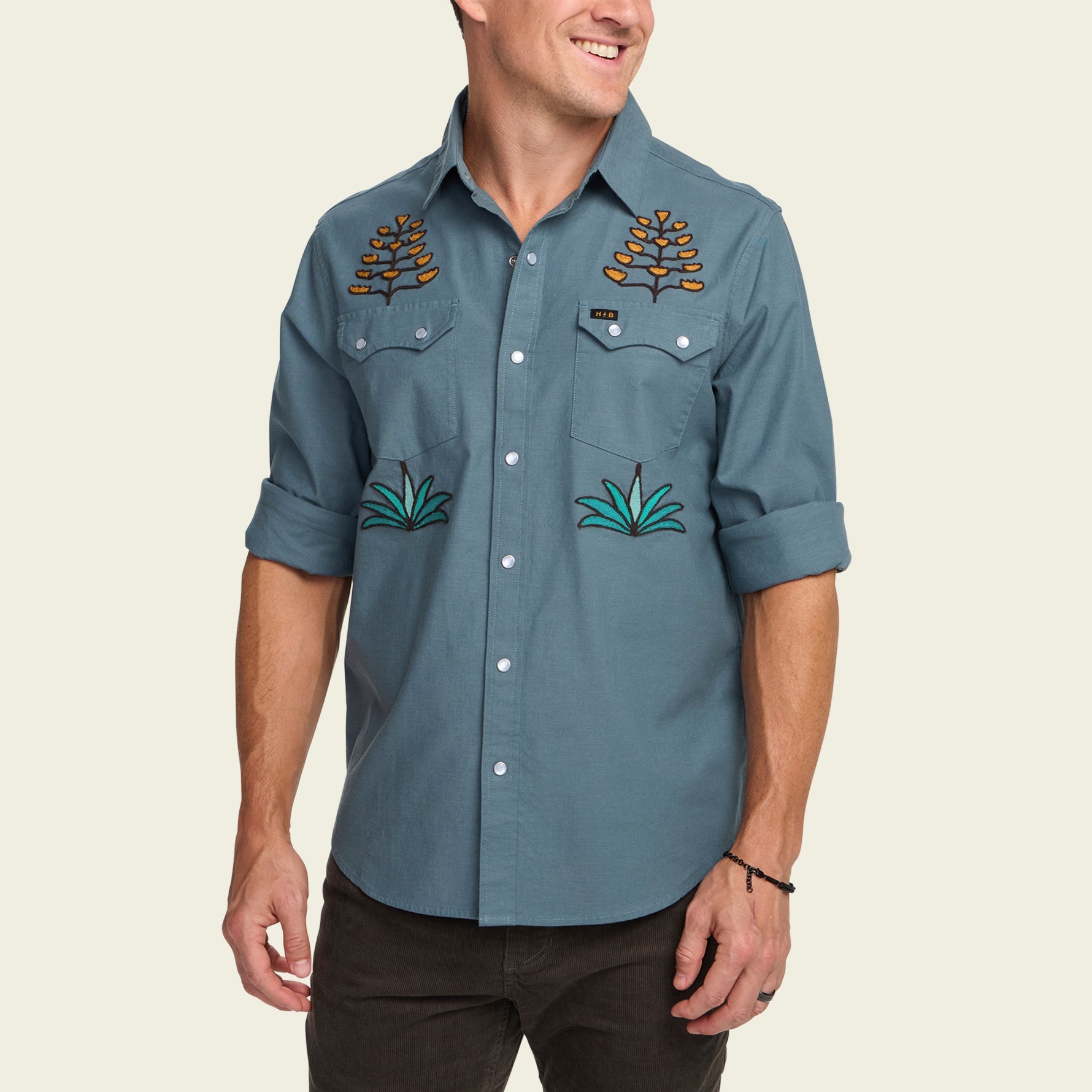 Crosscut Deluxe Snapshirt - Centuries : North Atlantic Blue