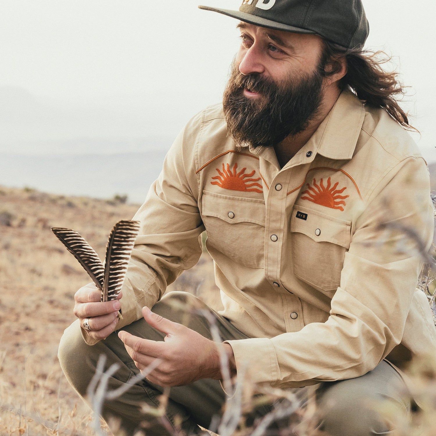 Crosscut Deluxe Snapshirt - El Sol : Gold