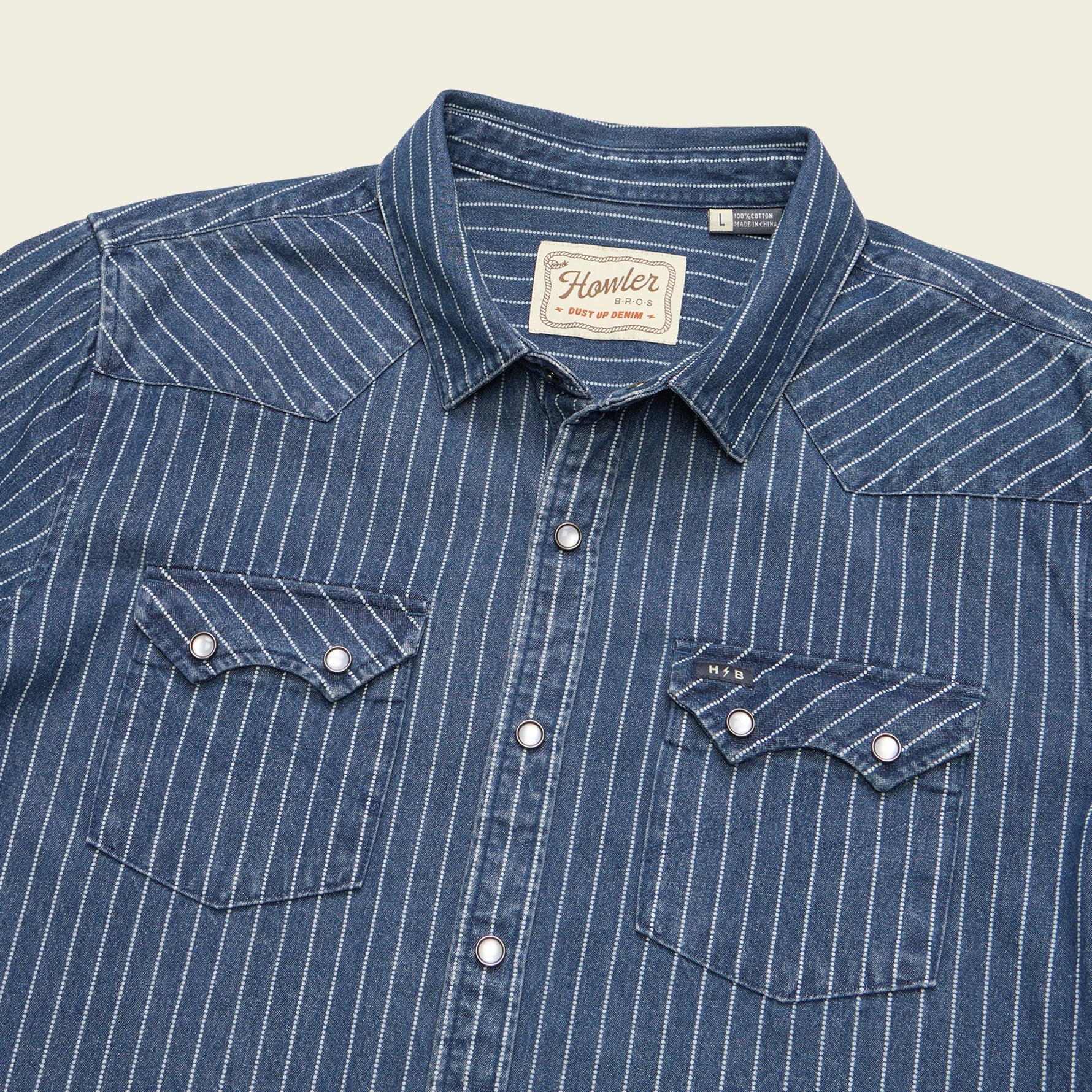 Dust Up Denim Snapshirt - Merle Stripe – HOWLER BROTHERS