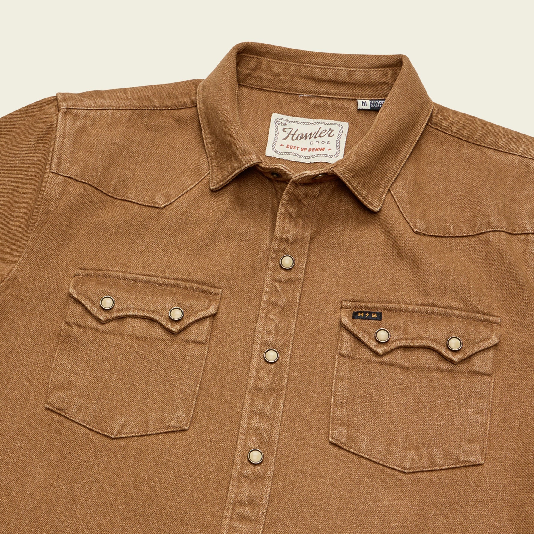 Dust Up Denim Snapshirt - Owens Oaker Wash – HOWLER BROTHERS